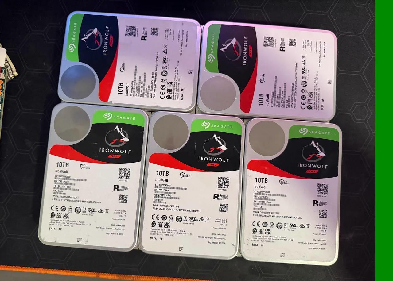 Seagate IronWolf NAS 10TB HDDs - SMART Good