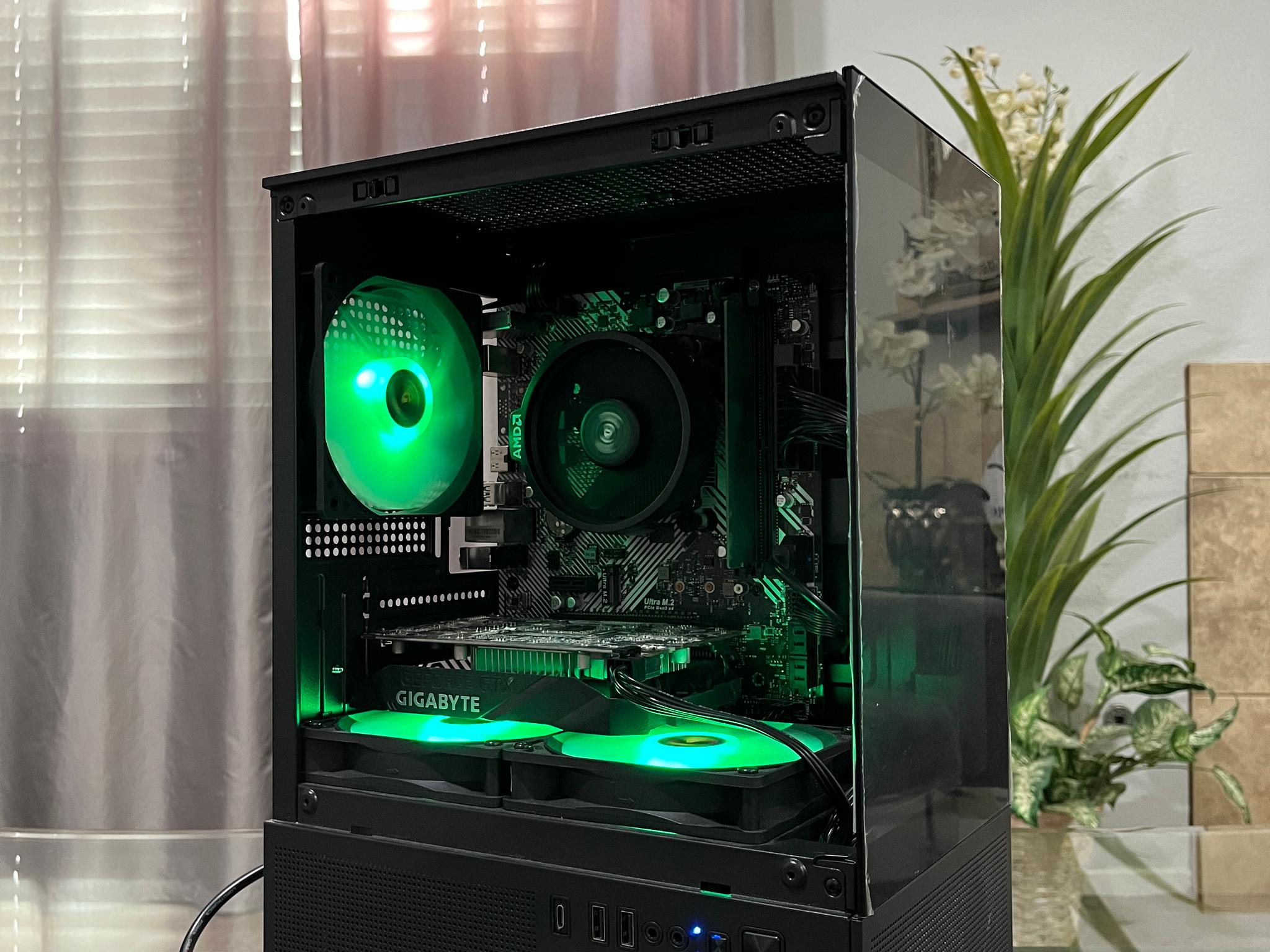 GTX 1650 4GB, Ryzen 5 2600, 8GB RAM | Black RGB Gaming Computer/Pc