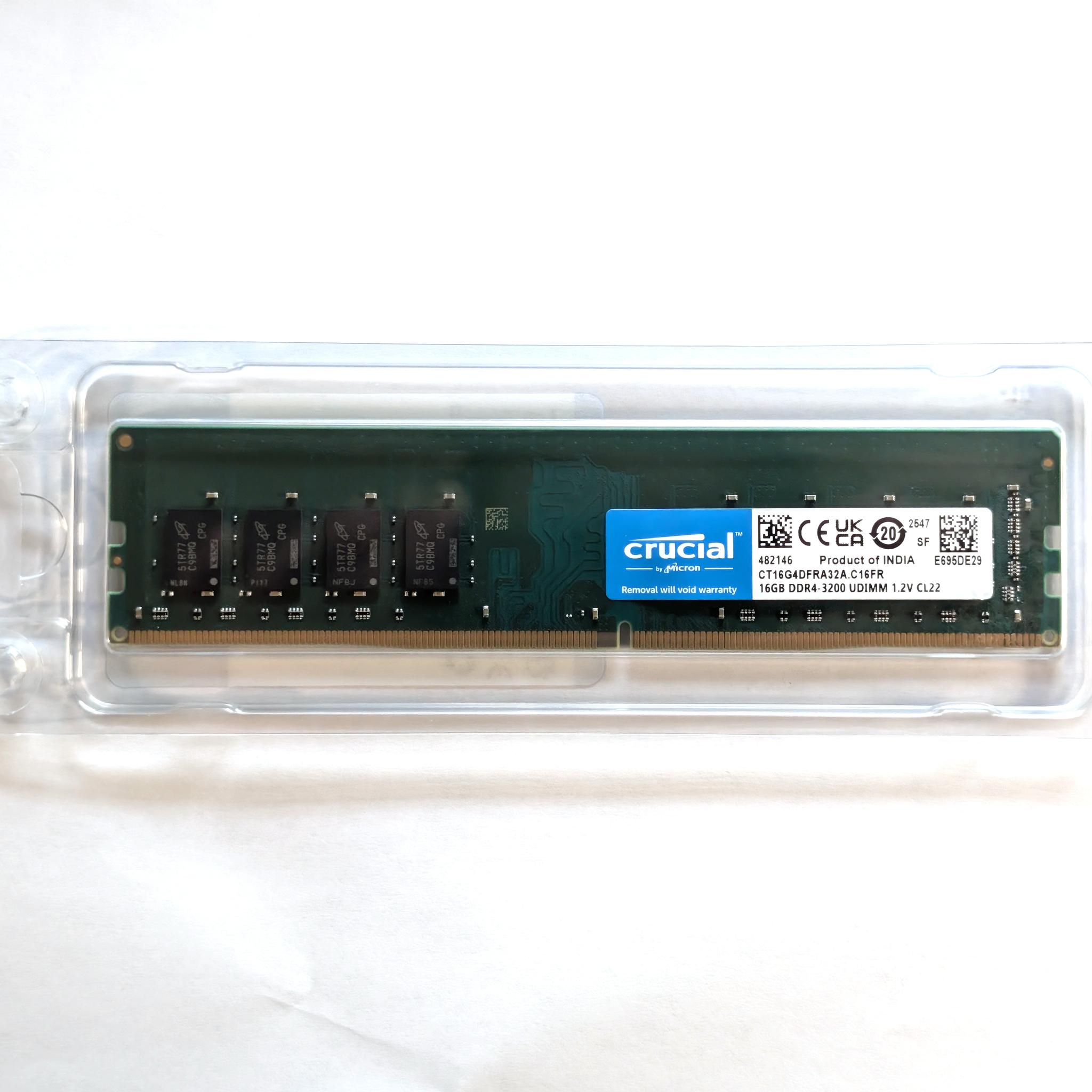 Crucial 16GB DDR4-3200MHz UDIMM Desktop Memory RAM - NEW