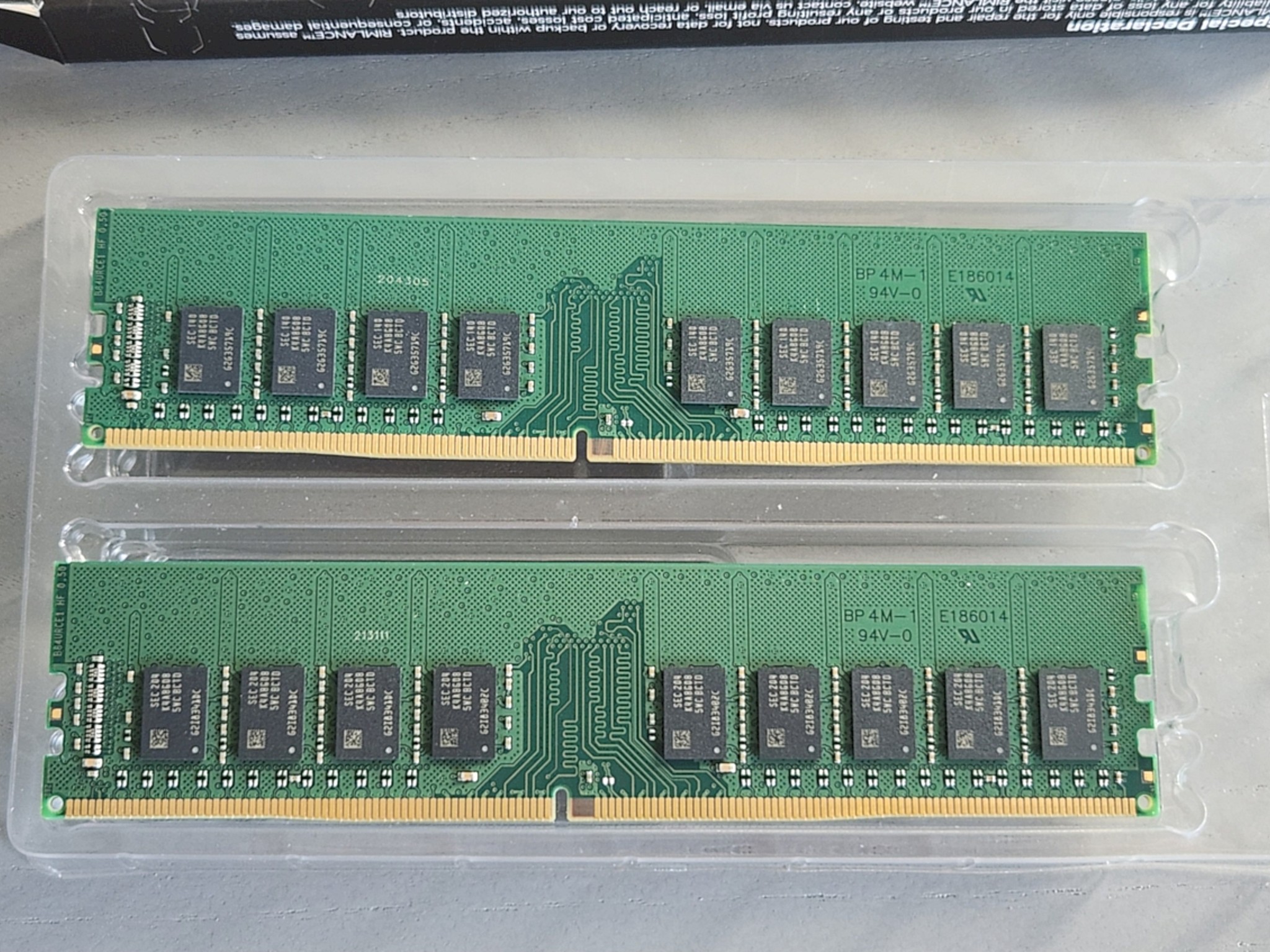 Rimlance 32GB (2x16GB) ECC DDR4 3200MT 1.2V Kit - compatible with Ryzen AM4 motherboards