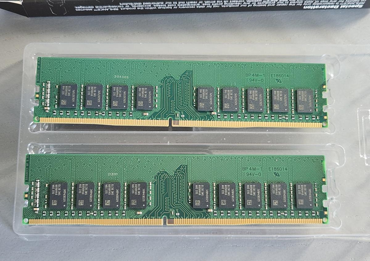 Rimlance 32GB (2x16GB) ECC DDR4 3200MT 1.2V Kit - compatible with Ryzen AM4 motherboards
