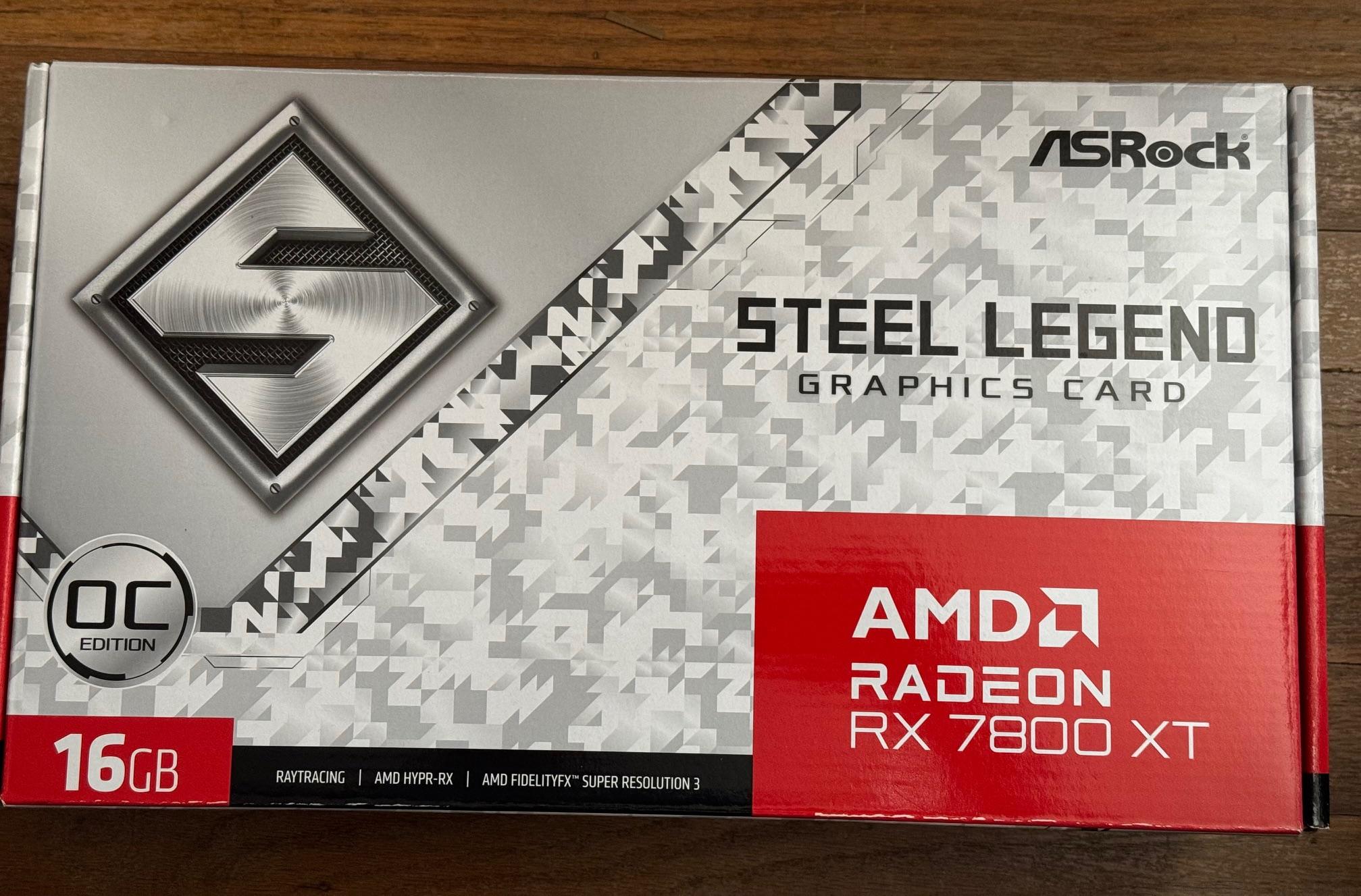 ASRock Radeon RX 7800 XT Steel Legend 16GB GDDR6 OC Graphics Card