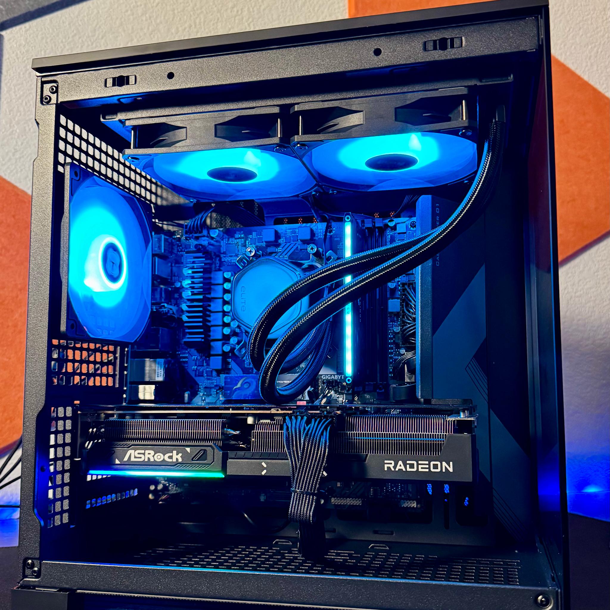 🔥 Ryzen 5 7600X + RX 9070 16GB Gaming PC 🚀 1440p ULTRA BEAST ❄️ 240mm Liquid Cooled ✨ Jonsbo D34
