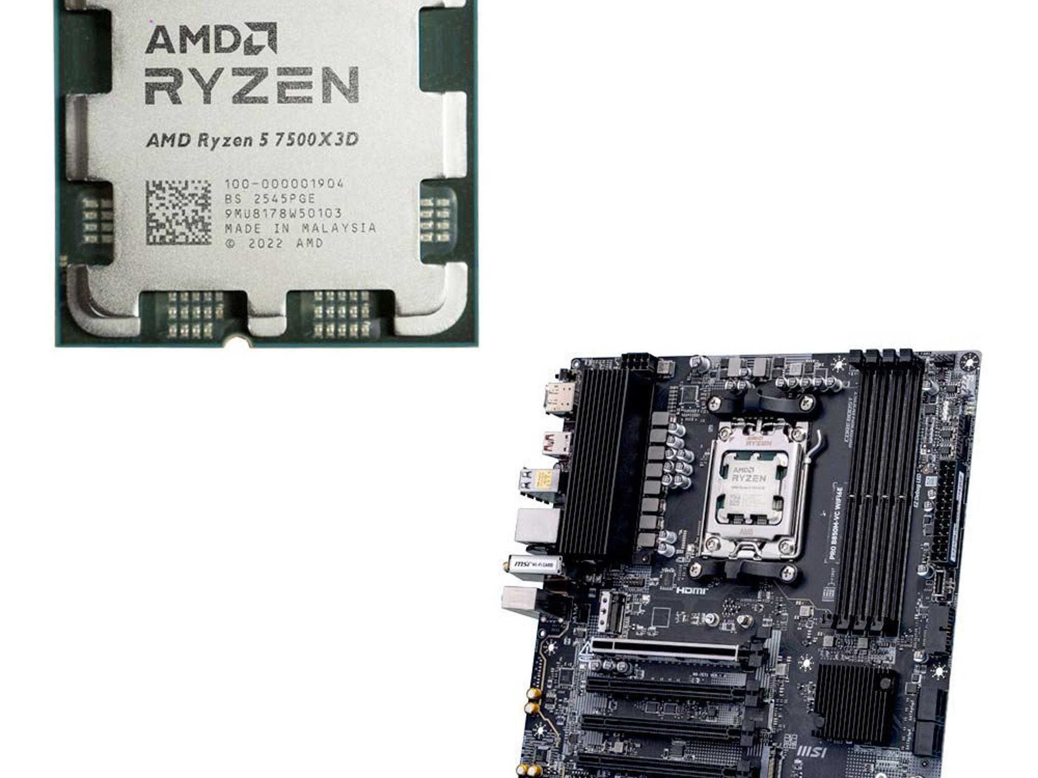 BRAND NEW AMD Ryzen 5 7500X3D CPU + MSI PRO B850M WIFI 6E Motherboard Bundle