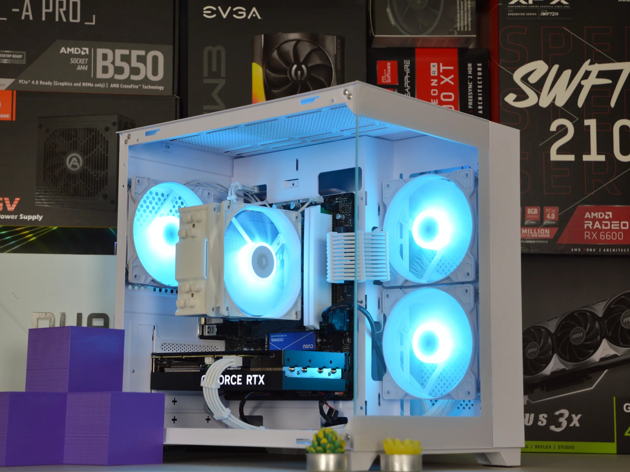 ❄️⬜| RTX 4060 Ti 8GB | RYZEN 5 5600 | 16GB DDR4 RAM | 1TB NVME SSD | Snow Box |