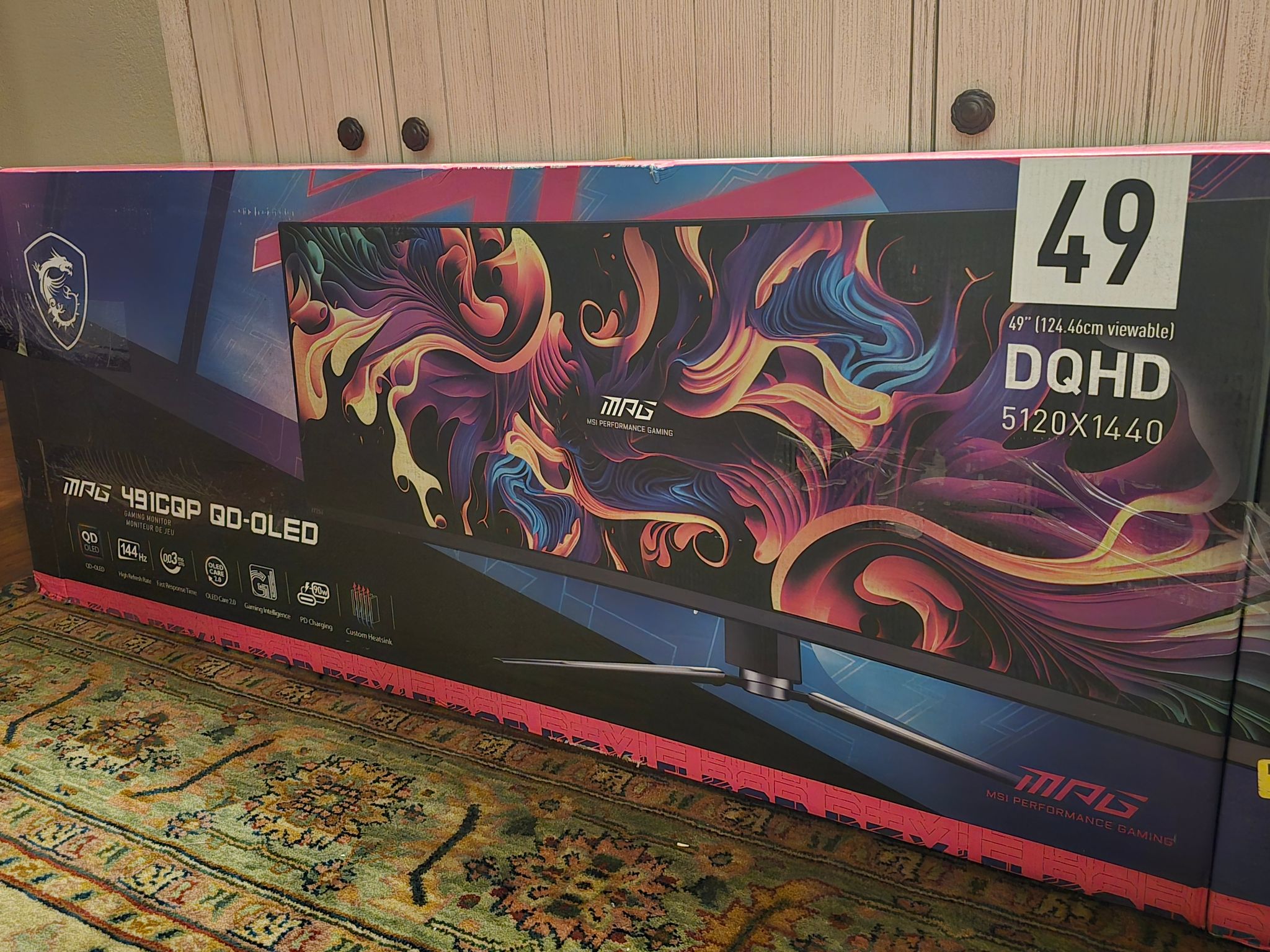 msi MPG 49" Curved OLED Gaming Monitor 144Hz 0.03ms Gaming Monitor FreeSync Premium Pro