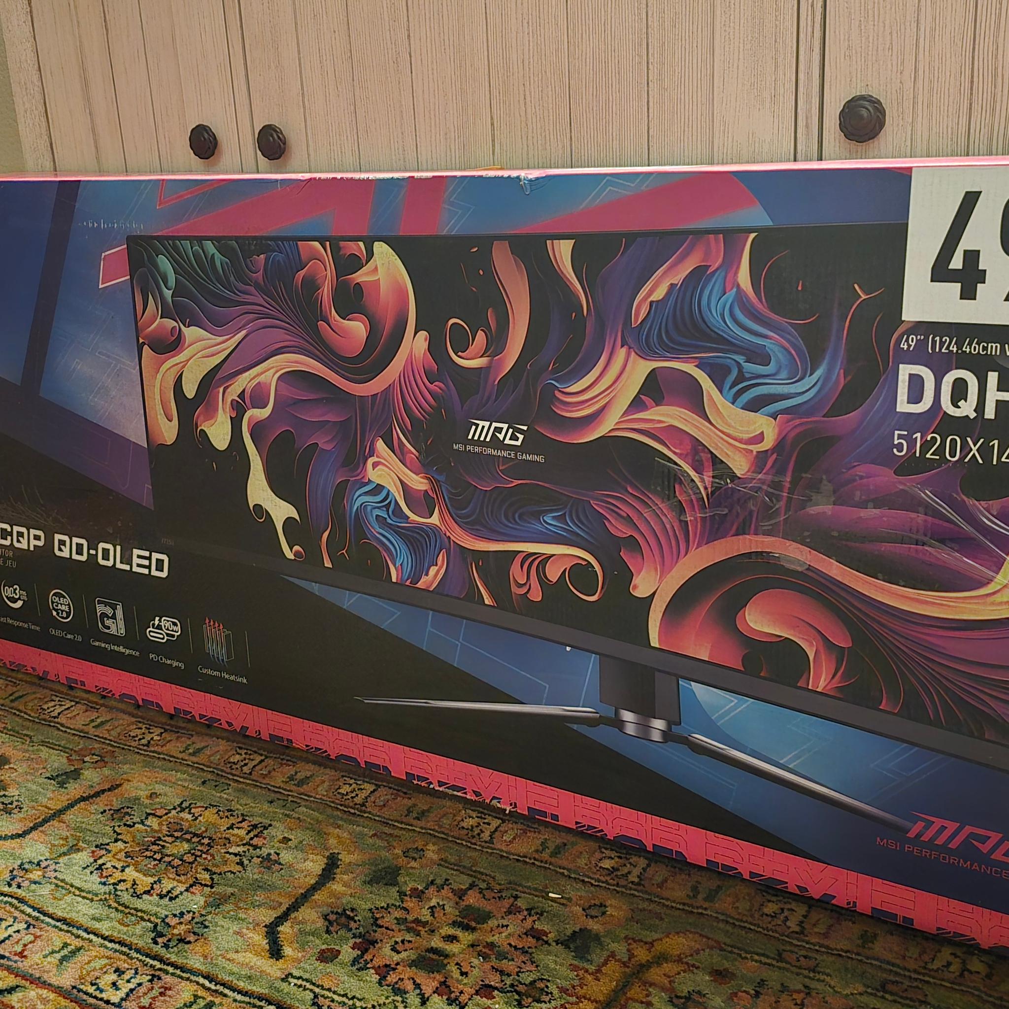msi MPG 49" Curved OLED Gaming Monitor 144Hz 0.03ms Gaming Monitor FreeSync Premium Pro