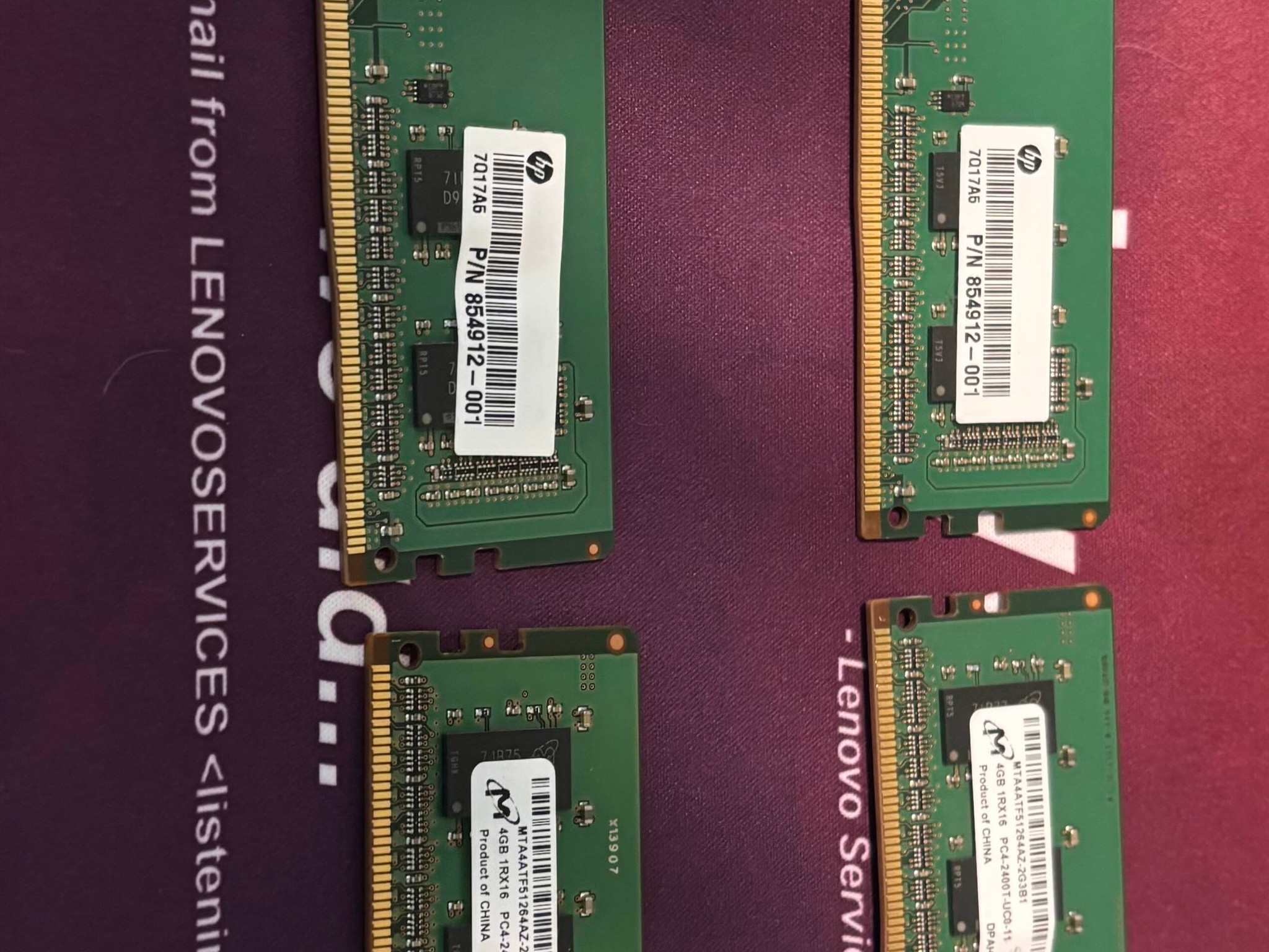 Micron 4GB PC4-2400T x 4
