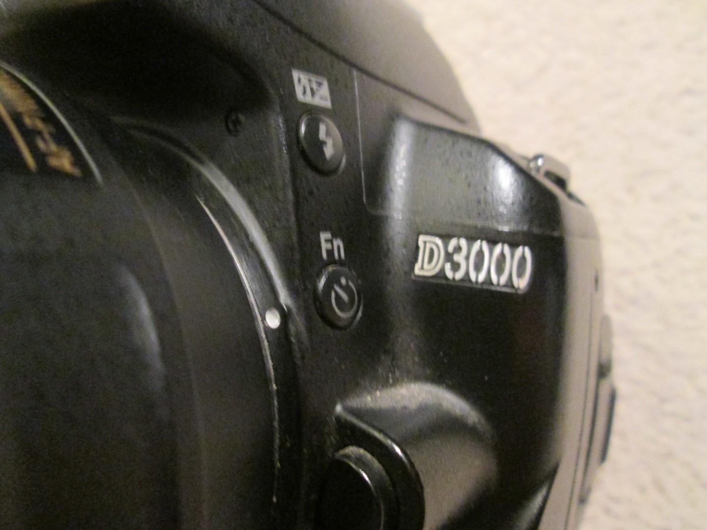 Nikon D3000 With 70-300mm Lens And Accessories
