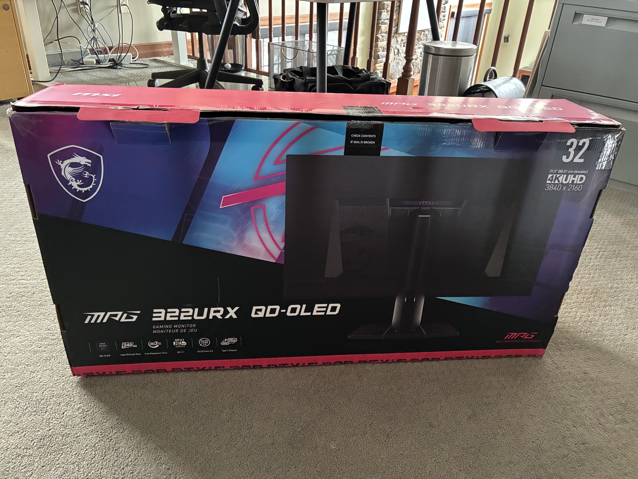 MPG 322URX QD-OLED monitor - 32 Inch, 4K, 240Hz