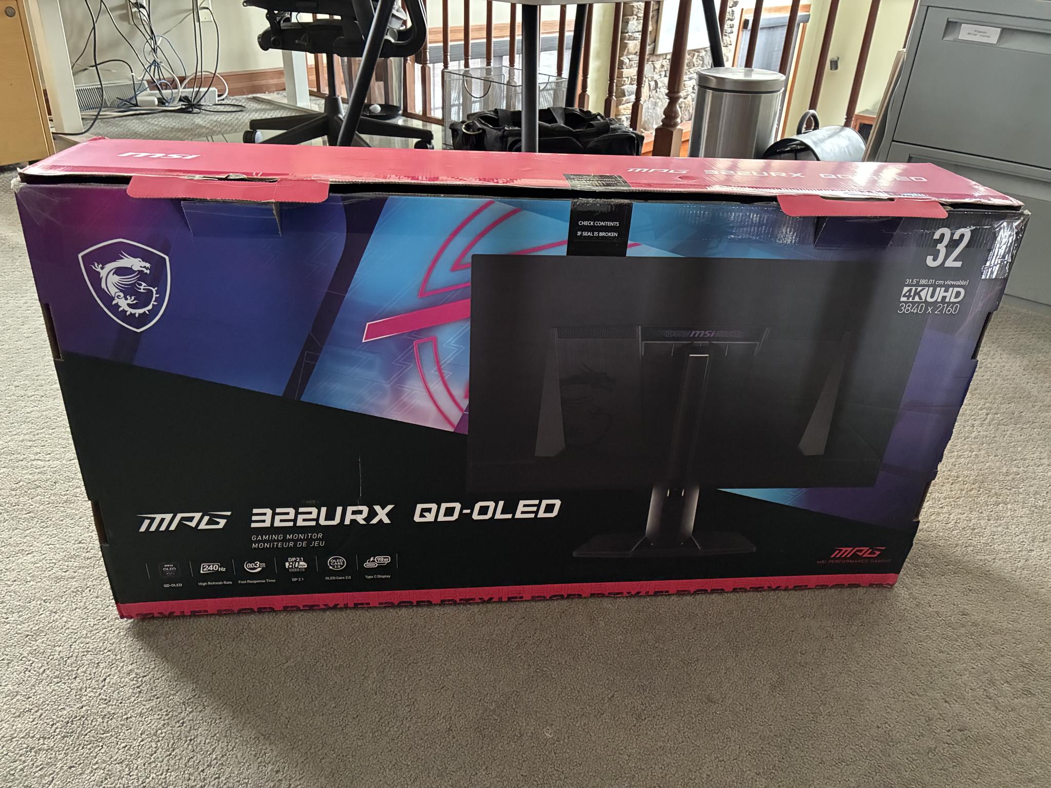 MPG 322URX QD-OLED monitor - 32 Inch, 4K, 240Hz