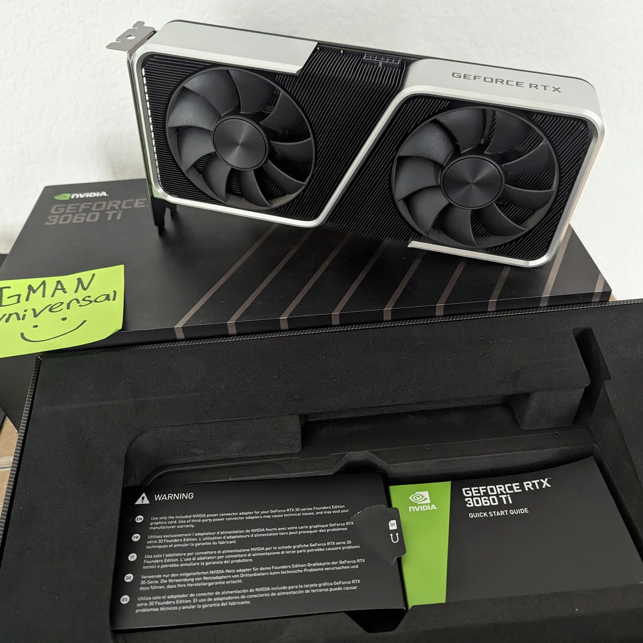 NVIDIA - GeForce RTX 3060 Ti 8GB GDDR6 PCI Express 4.0 Graphics Card - Titanium/Black