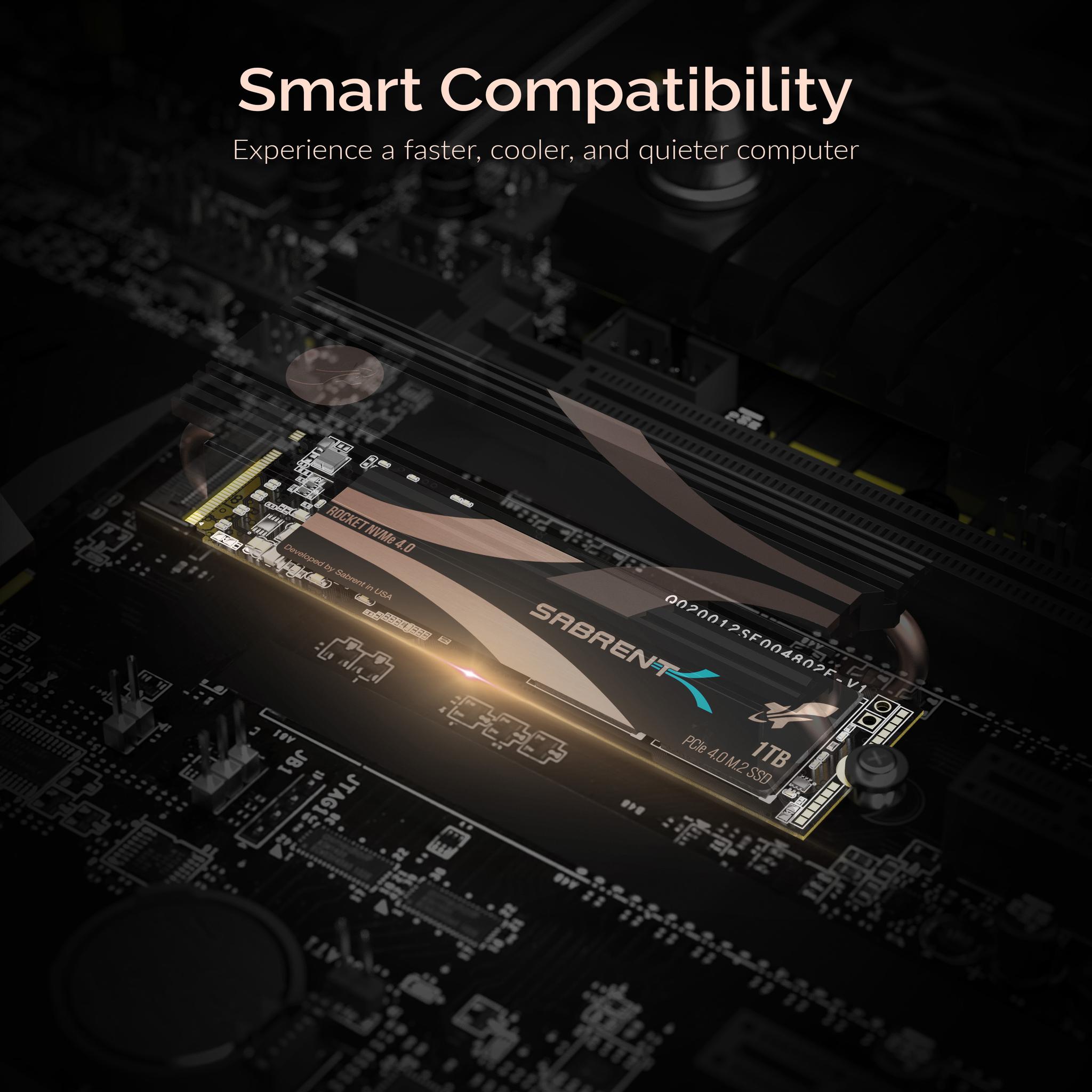 SABRENT 1TB Rocket Nvme PCIe 4.0 M.2 2280 SSD Maximum Performance Solid State Drive (Latest Version)