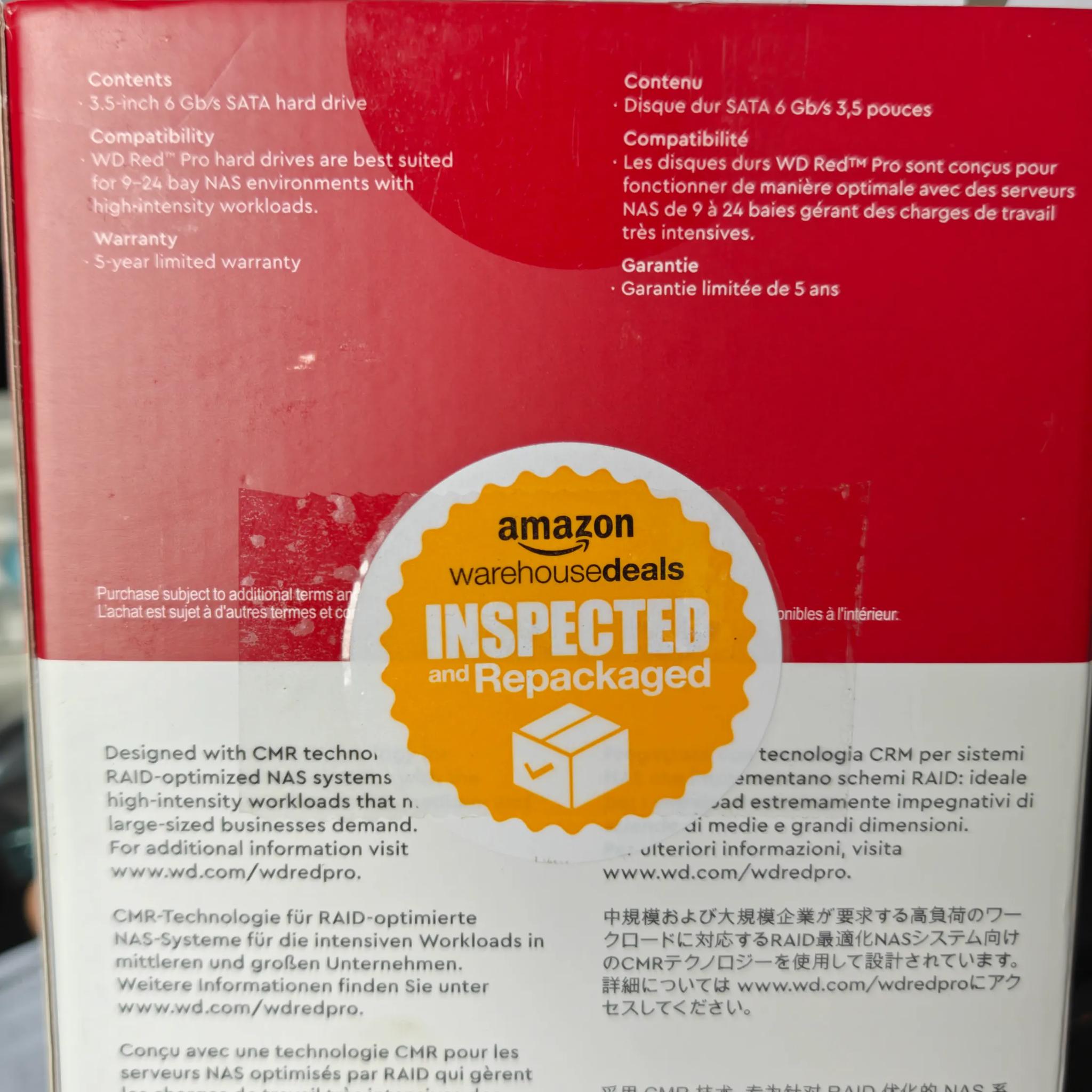 20TB WD Red Pro 3.5" HDD SEALED