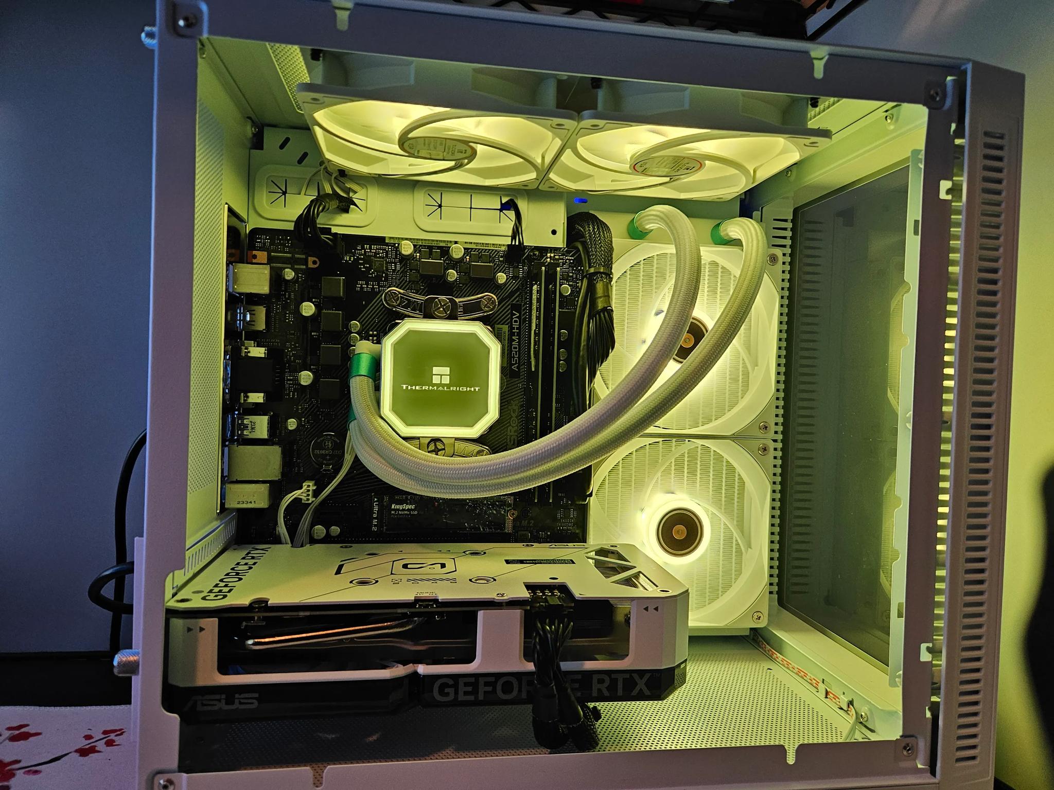 Liquid cooled Artic Rig Ryzen 5 5500 / 32GB DDR4 / 1TB / RTX 4060 8GB