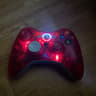 Custom clear red Xbox 360 controller - Hall effect - LEDs - RESTORED