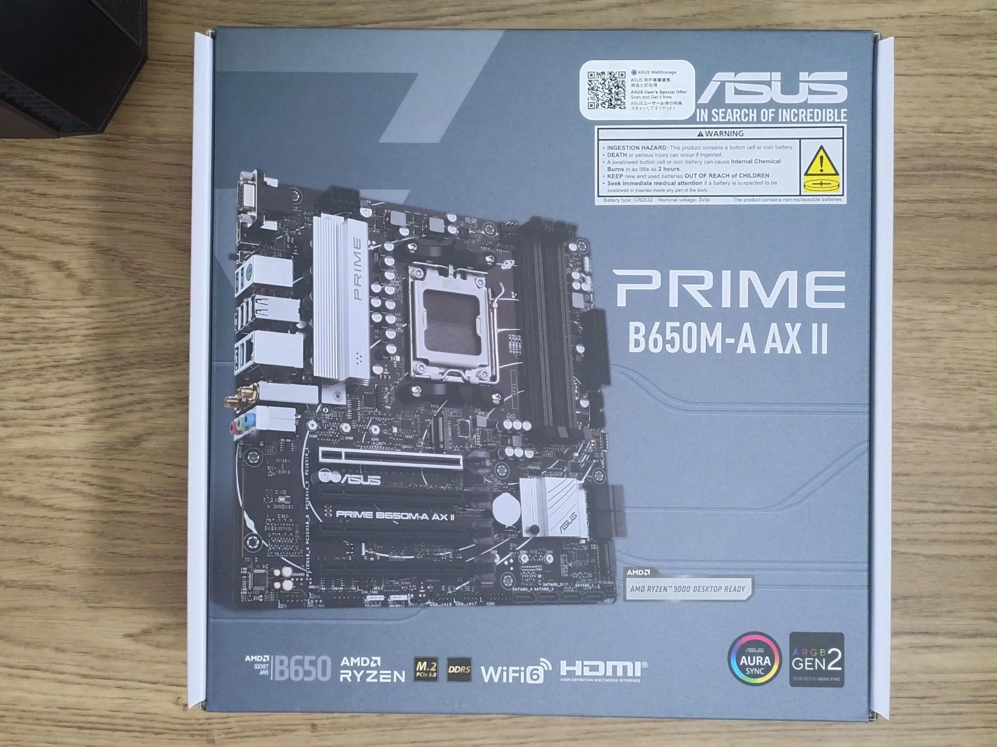ASUS B650M-A Prime AX II AMD AM5 microATX Motherboard