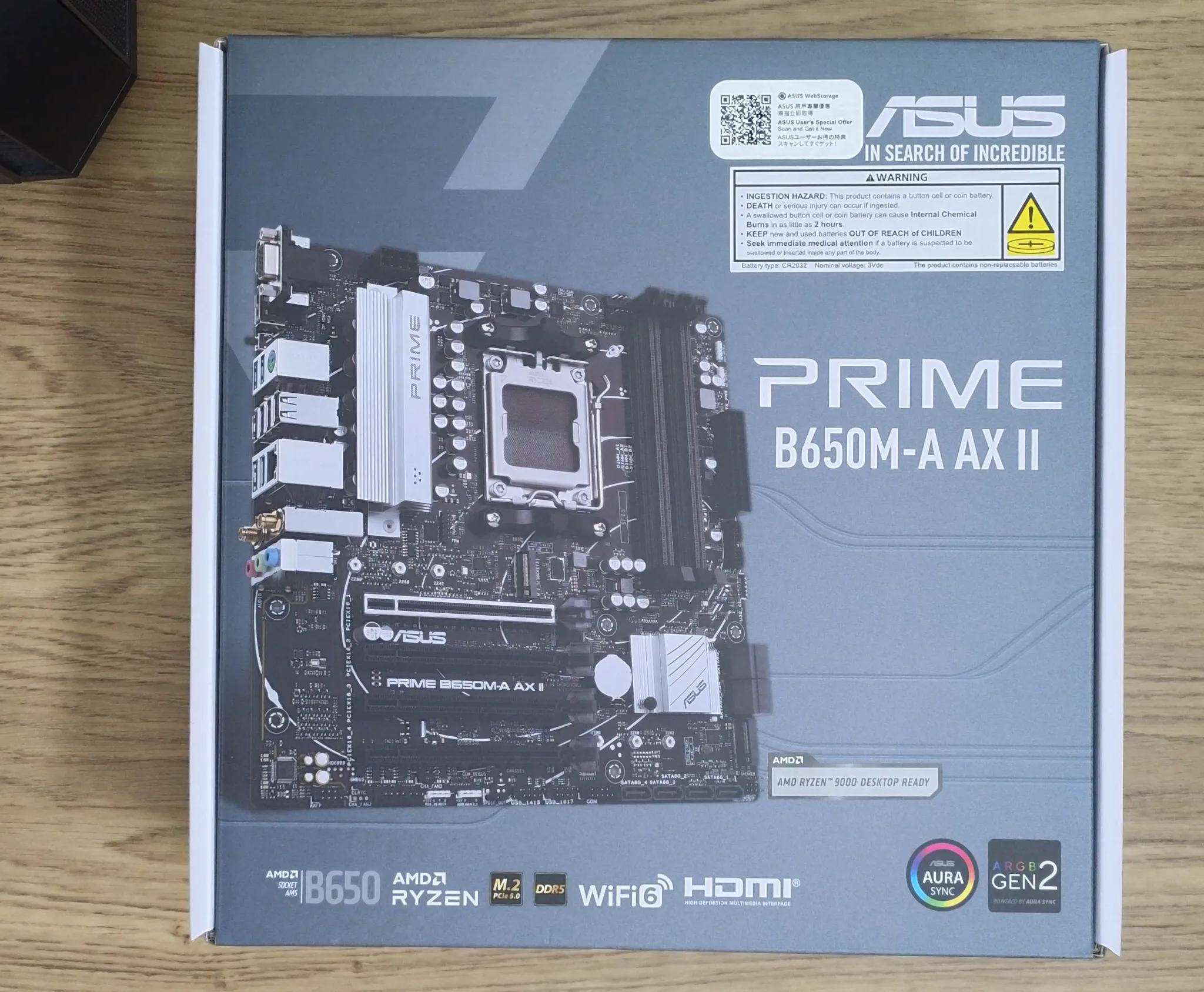 ASUS B650M-A Prime AX II AMD AM5 microATX Motherboard