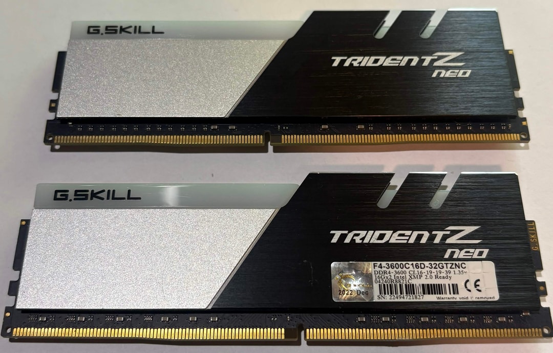 G-skill Trident Z Neo 2x16GB 3600MTS | Jawa