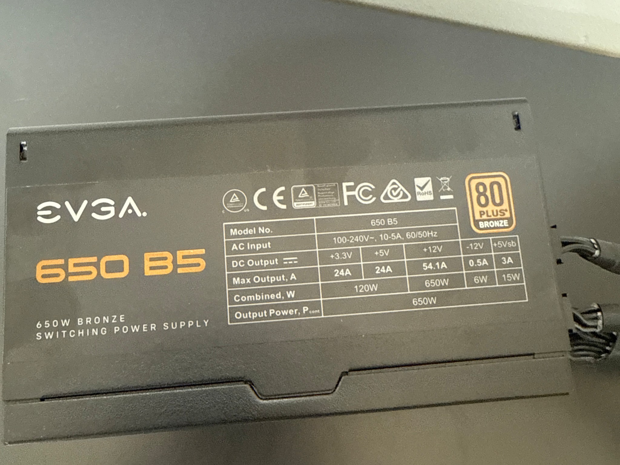 EVGA 650 BQ 80+ Bronze