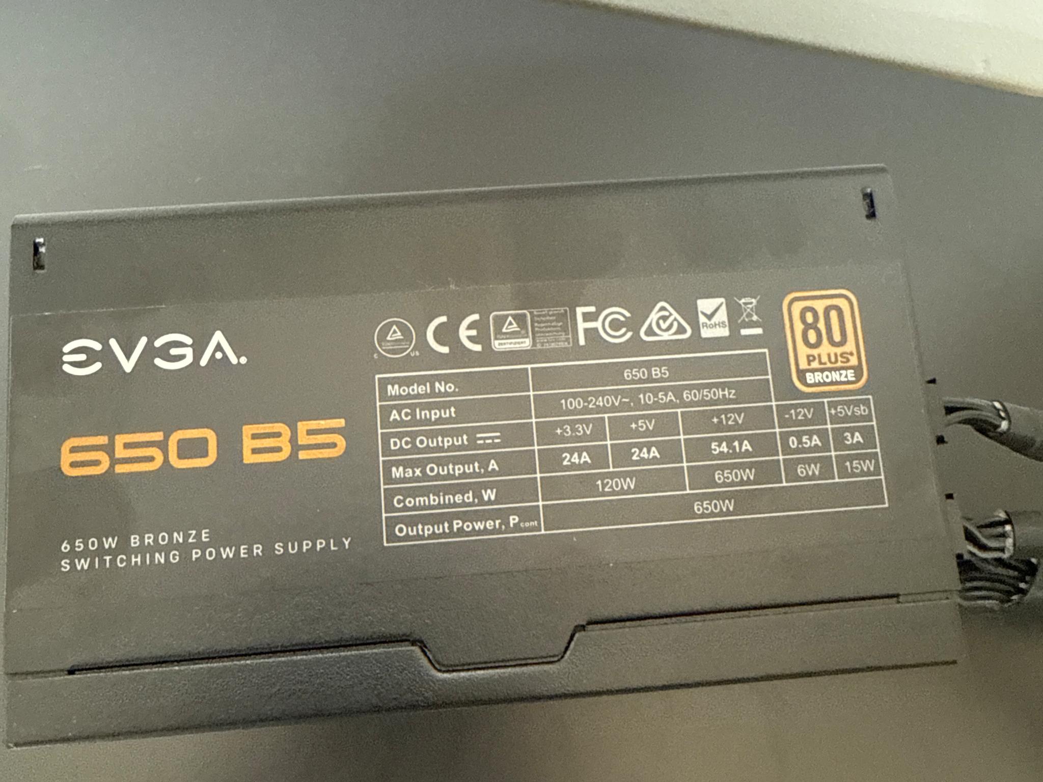 EVGA 650 BQ 80+ Bronze