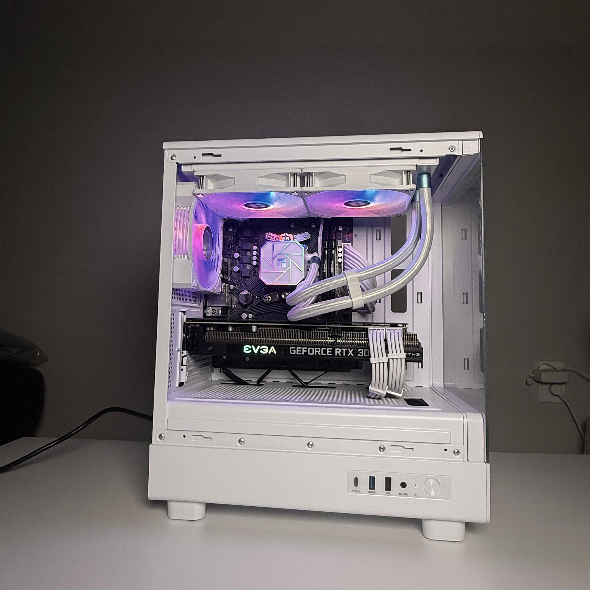 1080p High FPS White Gaming Computer🔹Rtx 3060 TI🔹 Water Cooled 240mm AIO| WiFi and Bluetooth