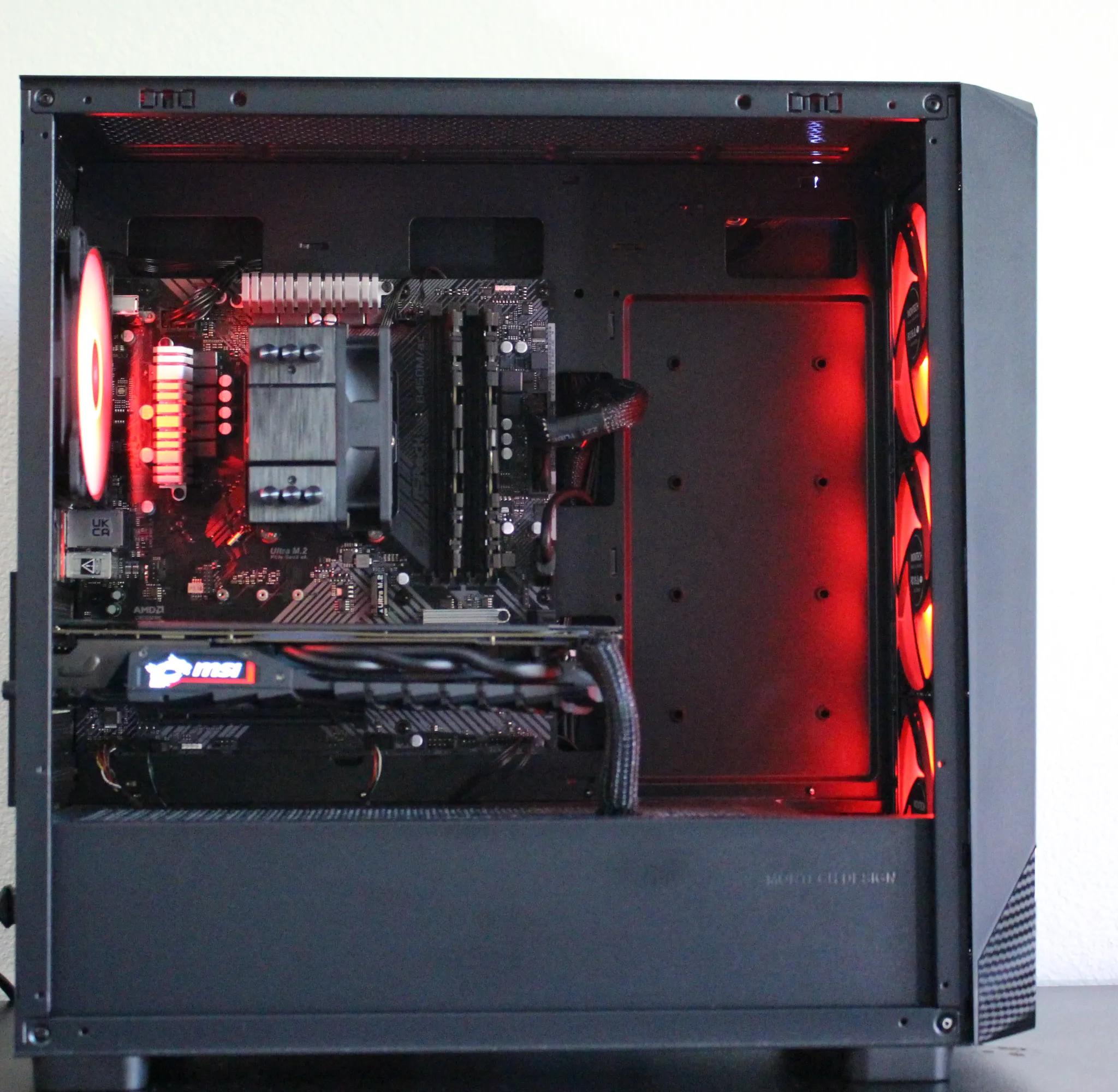 Black Gaming PC | RX 580 | R5 2600 | 16GB Ram | 512GB SSD | Windows 11 Pro | WiFi & BLE