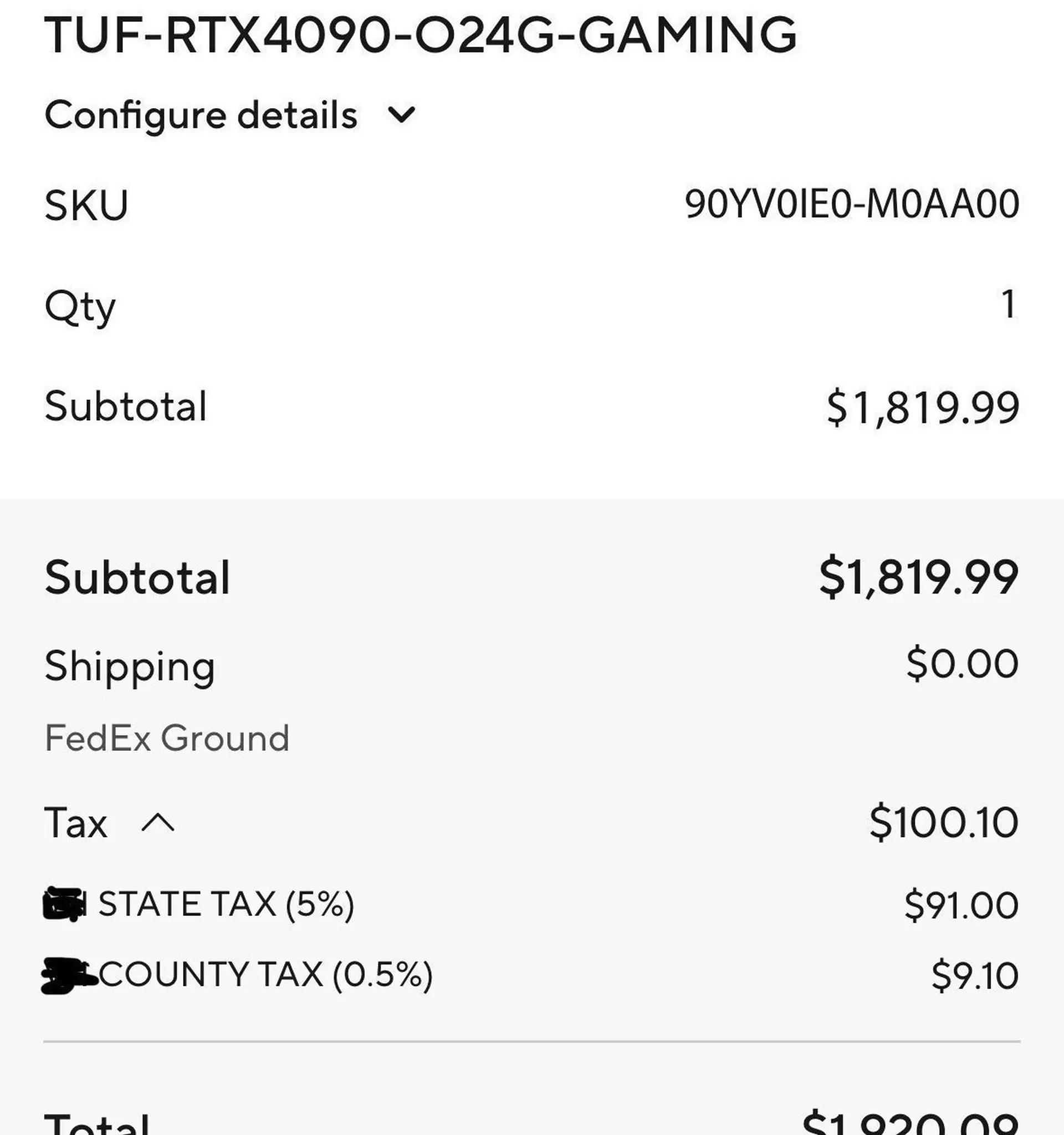 ASUS TUF GAMING OC GeForce RTX 4090