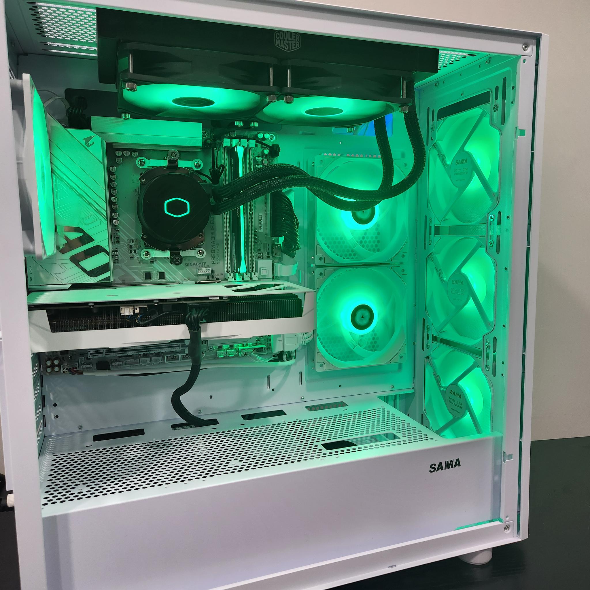 High end White gaming pc with CUSTOM RTX WHITE GPU!