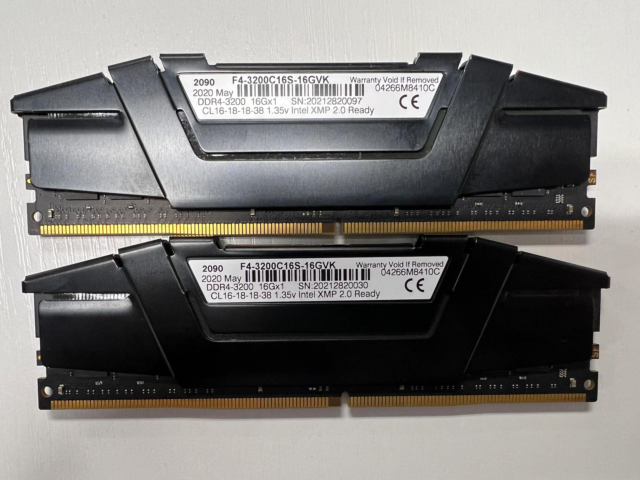 G.skill Ripjaws 32GB (2x16) 3200MHz CL16