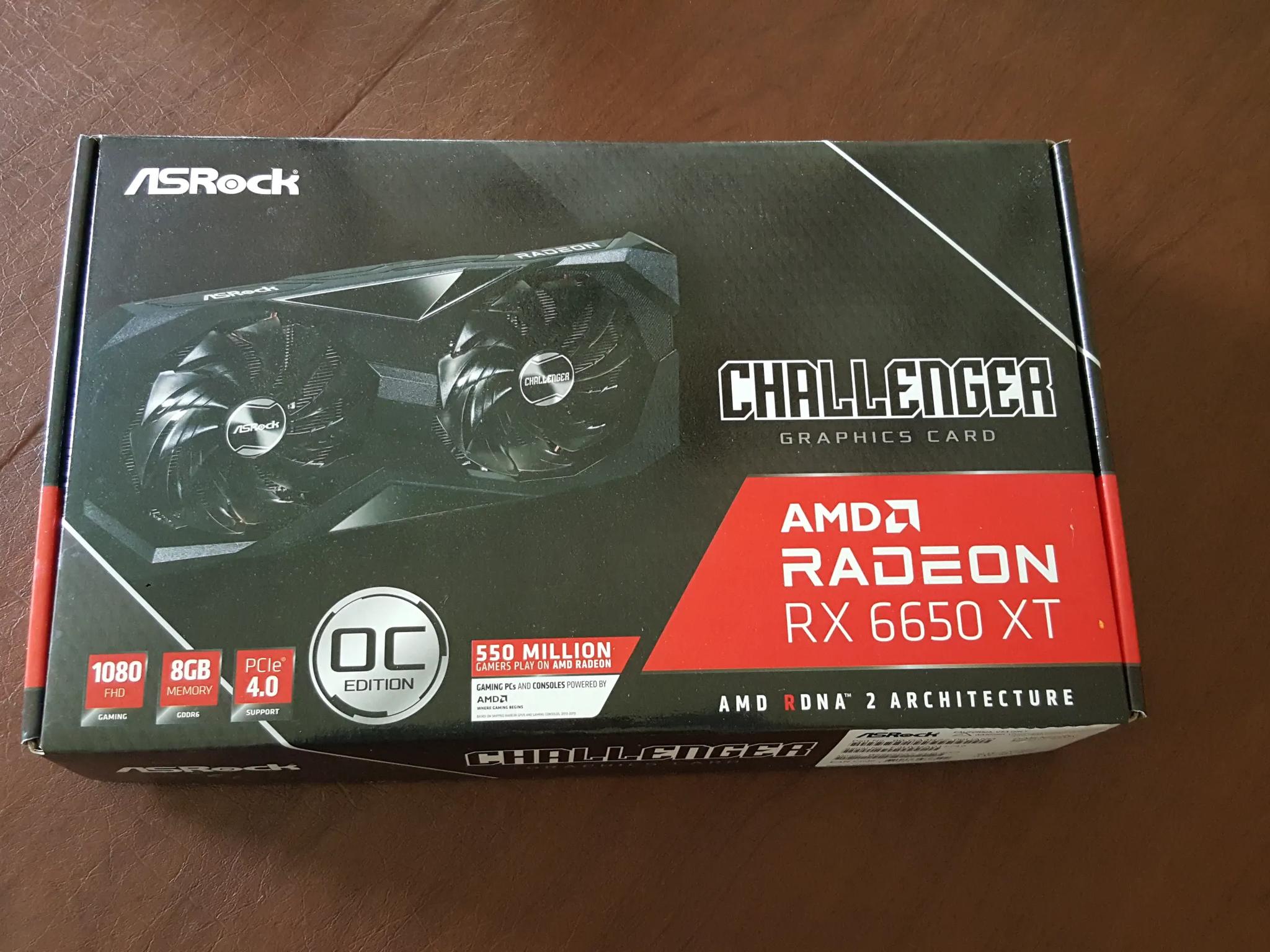 AMD RADEON RX 6650 XT 8GB ASROCK CHALLENGER D OC