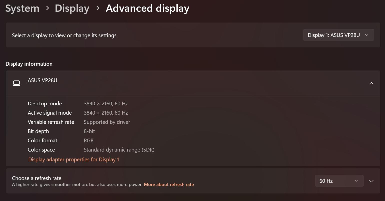 🖥️ ASUS VP28U 28" Gaming Monitor – 4K UHD | 60 Hz | 1 ms Response | TN Panel | Like New