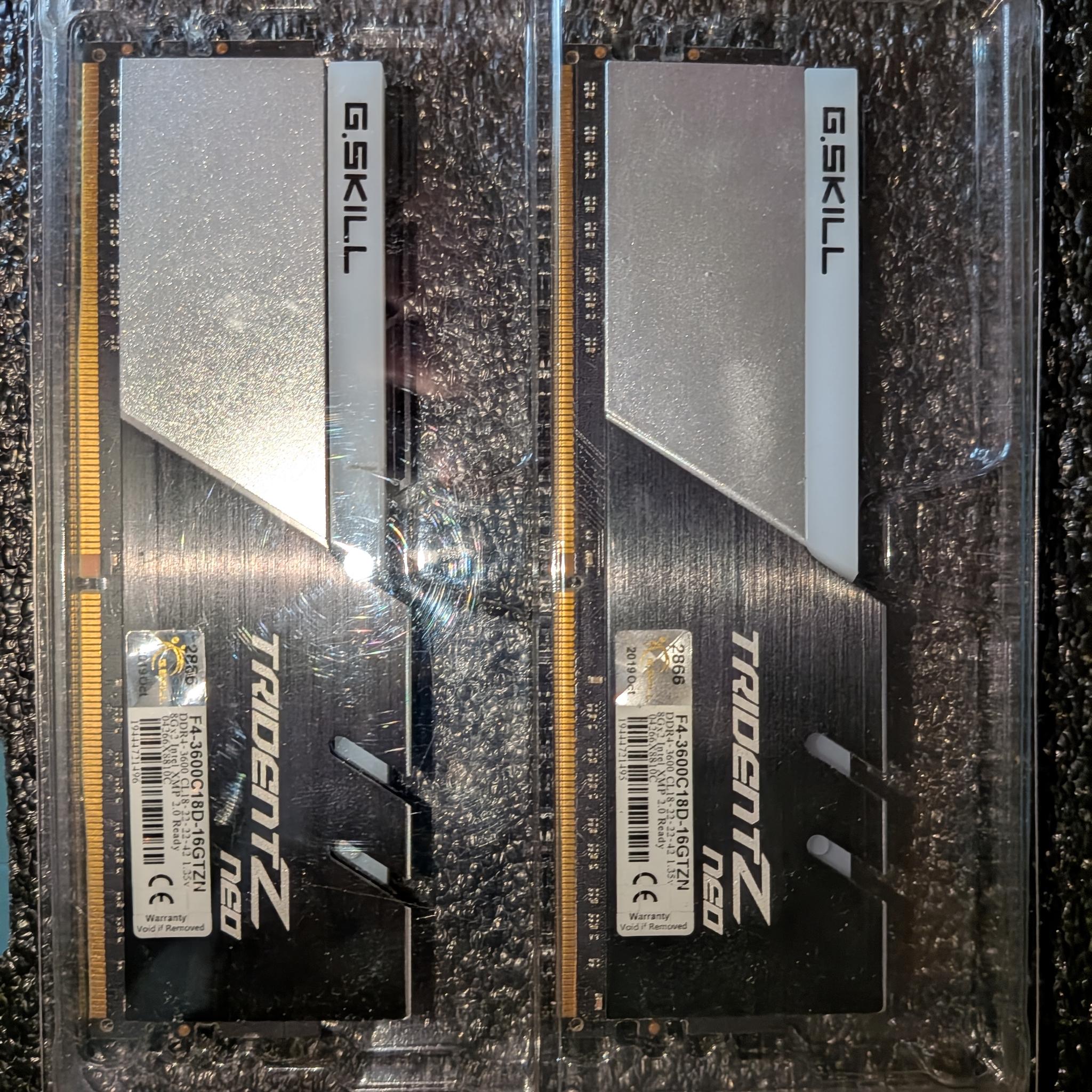 G.SKILL Trident Z Neo Series DDR4 RAM (XMP) 16GB (2x8GB) 3600MT/s CL18-22-22-42 1.35V Intel AMD