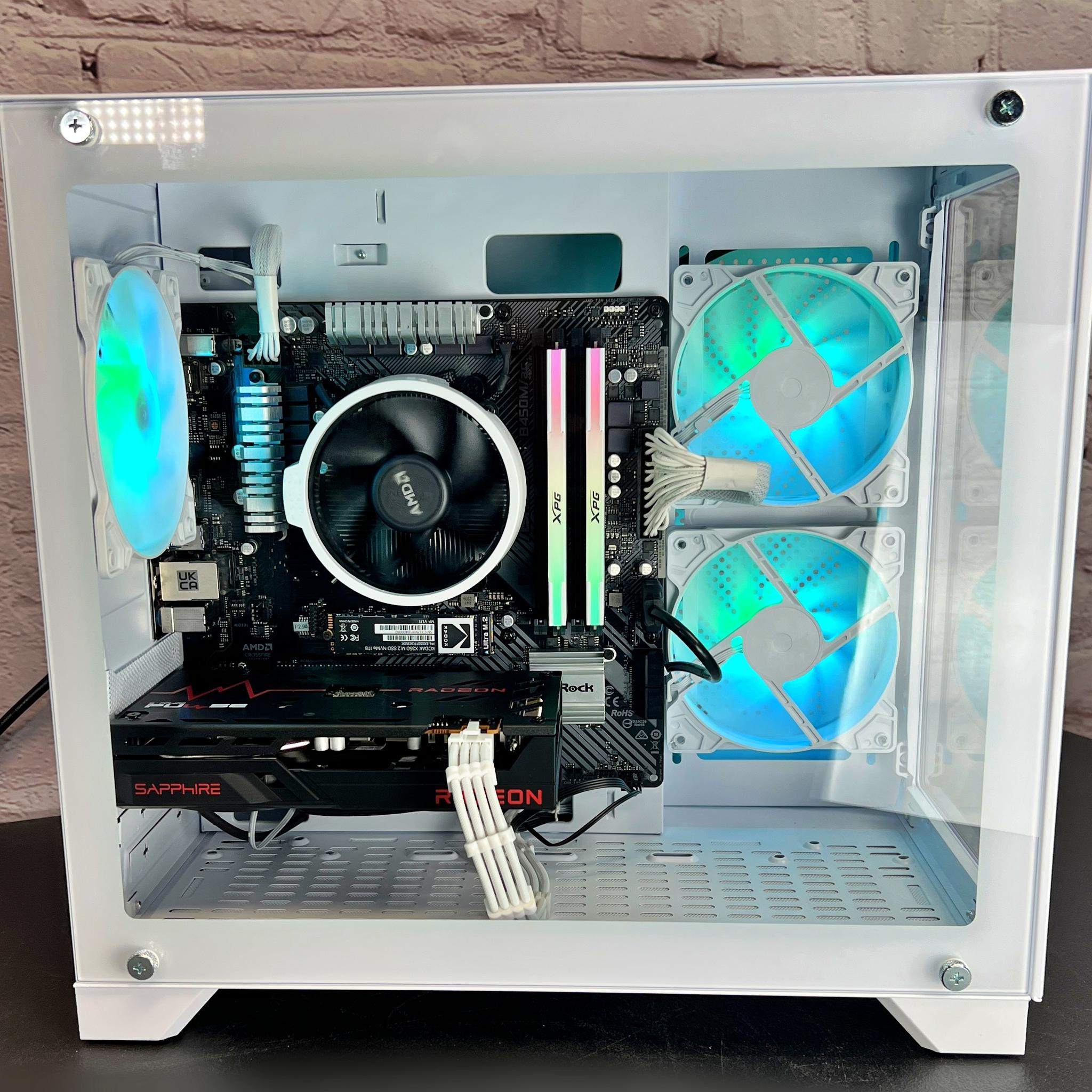 Ryzen 5 3600 RX 6600 16GB RAM 1TB M.2 Wifi 5 Bluetooth Window 10 Gaming PC