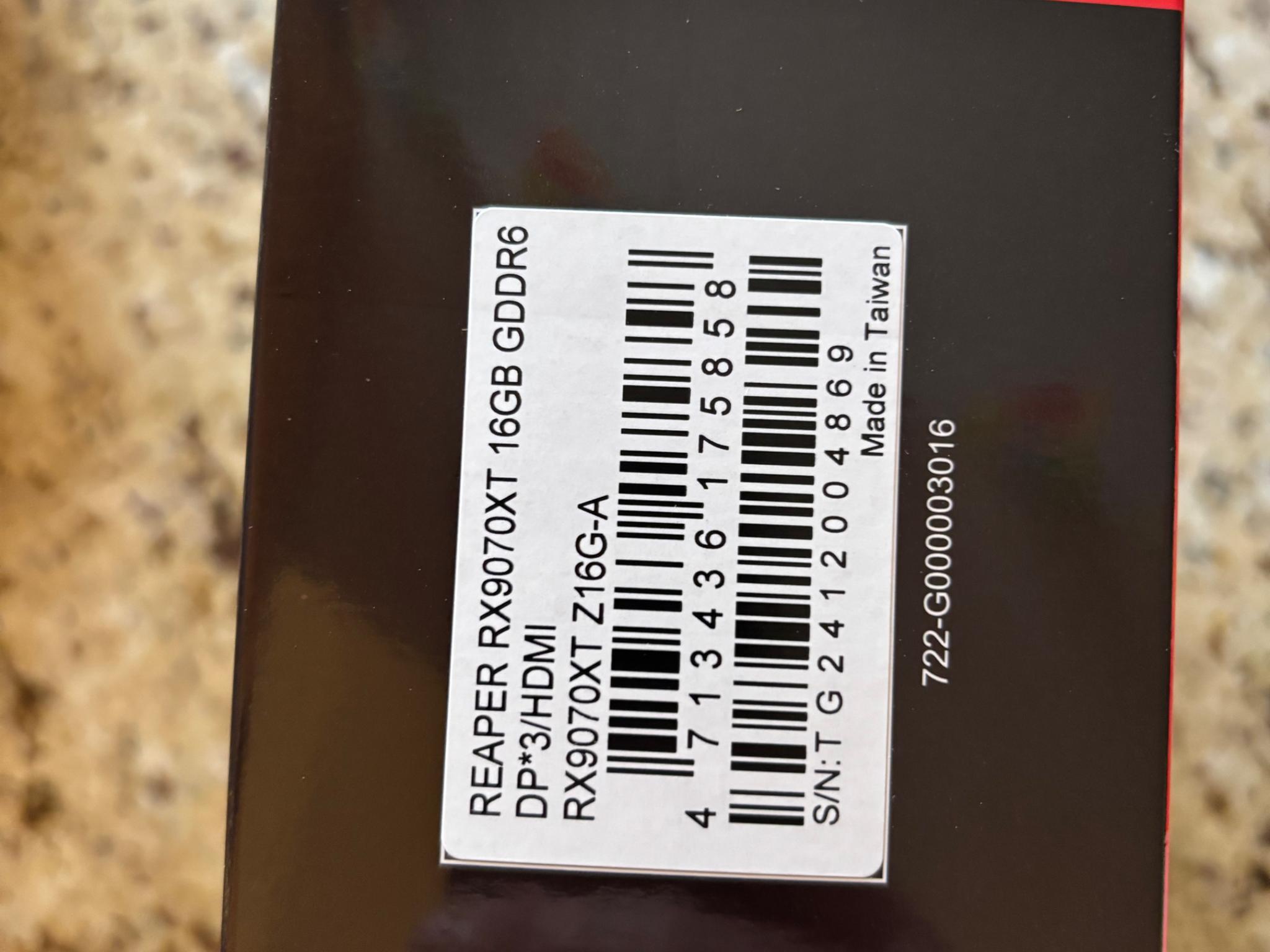 New Power Color 9070Xt 16G