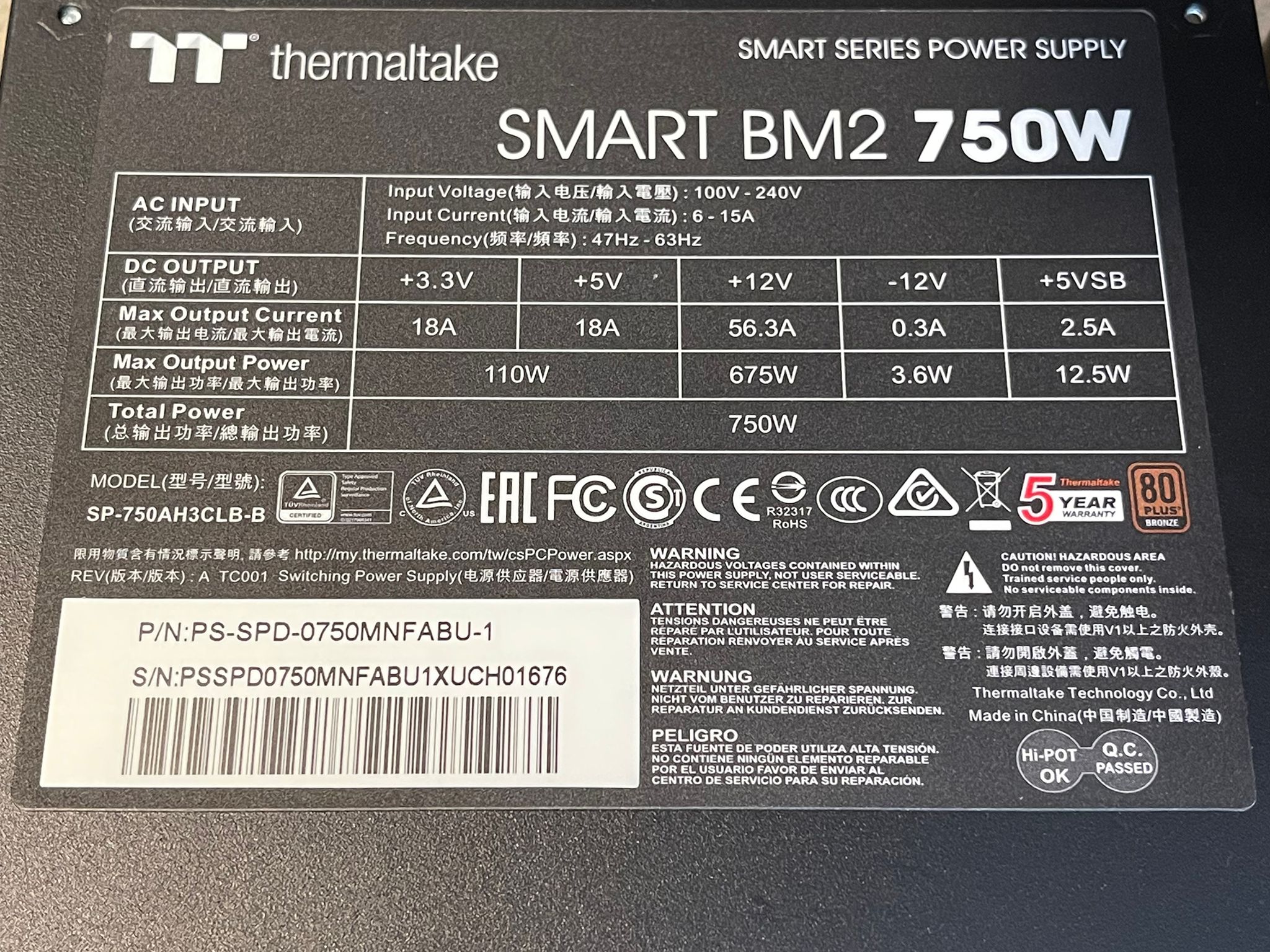 Thermaltake 750W & 450W Bronze PSU