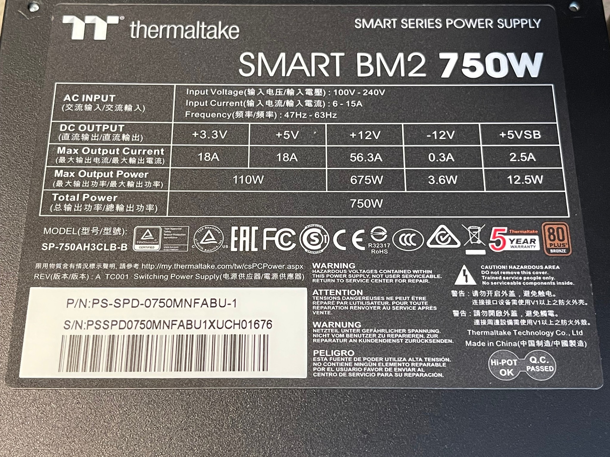 Thermaltake 750W & 450W Bronze PSU