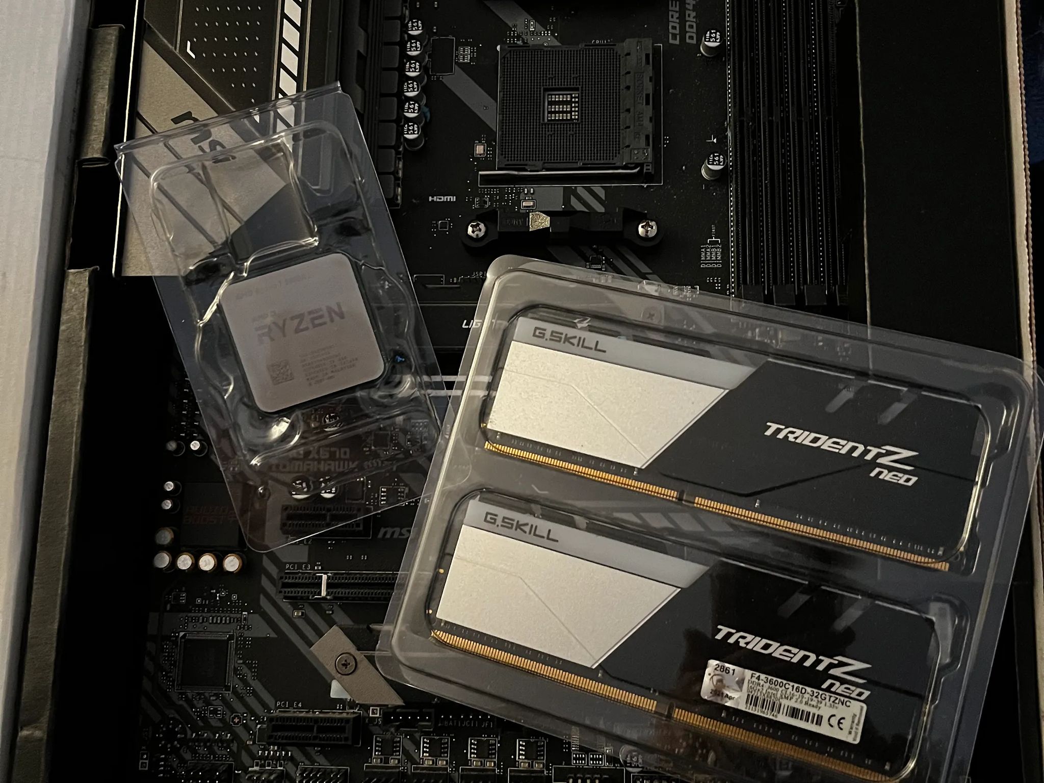 MB/CPU/RAM combo - MSI MAG X570 WiFi | Ryzen 7 5800X3d | Trident Z Neo 32GB @3600MT/sec