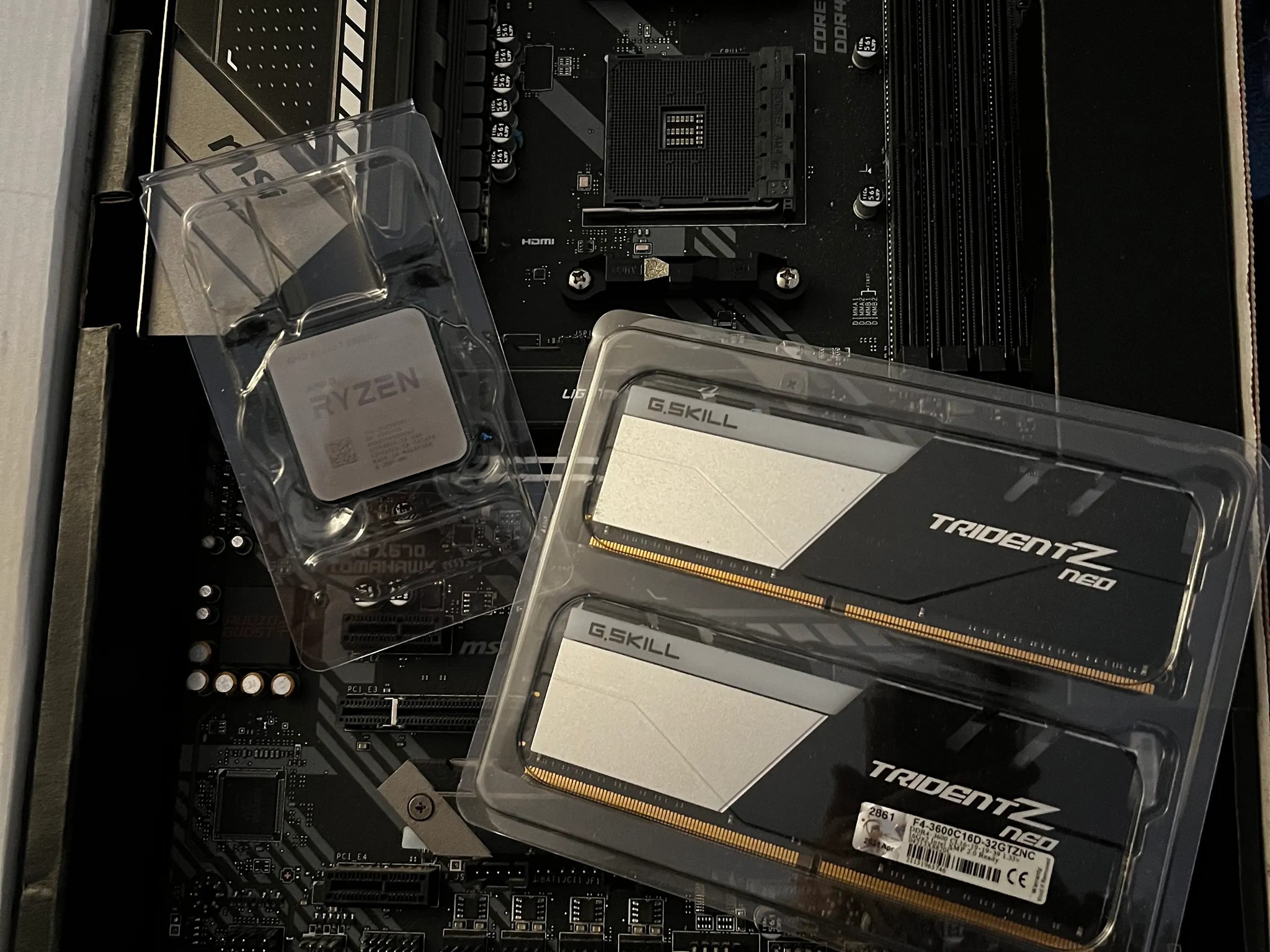 MB/CPU/RAM combo - MSI MAG X570 WiFi | Ryzen 7 5800X3d | Trident Z Neo 32GB @3600MT/sec