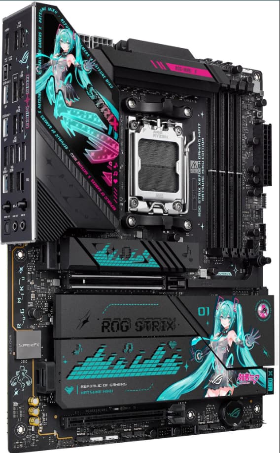 ASUS ROG STRIX X870E-H GAMING MIKU AMD X870E AM5 DDR5 ATX Desktop Motherboard