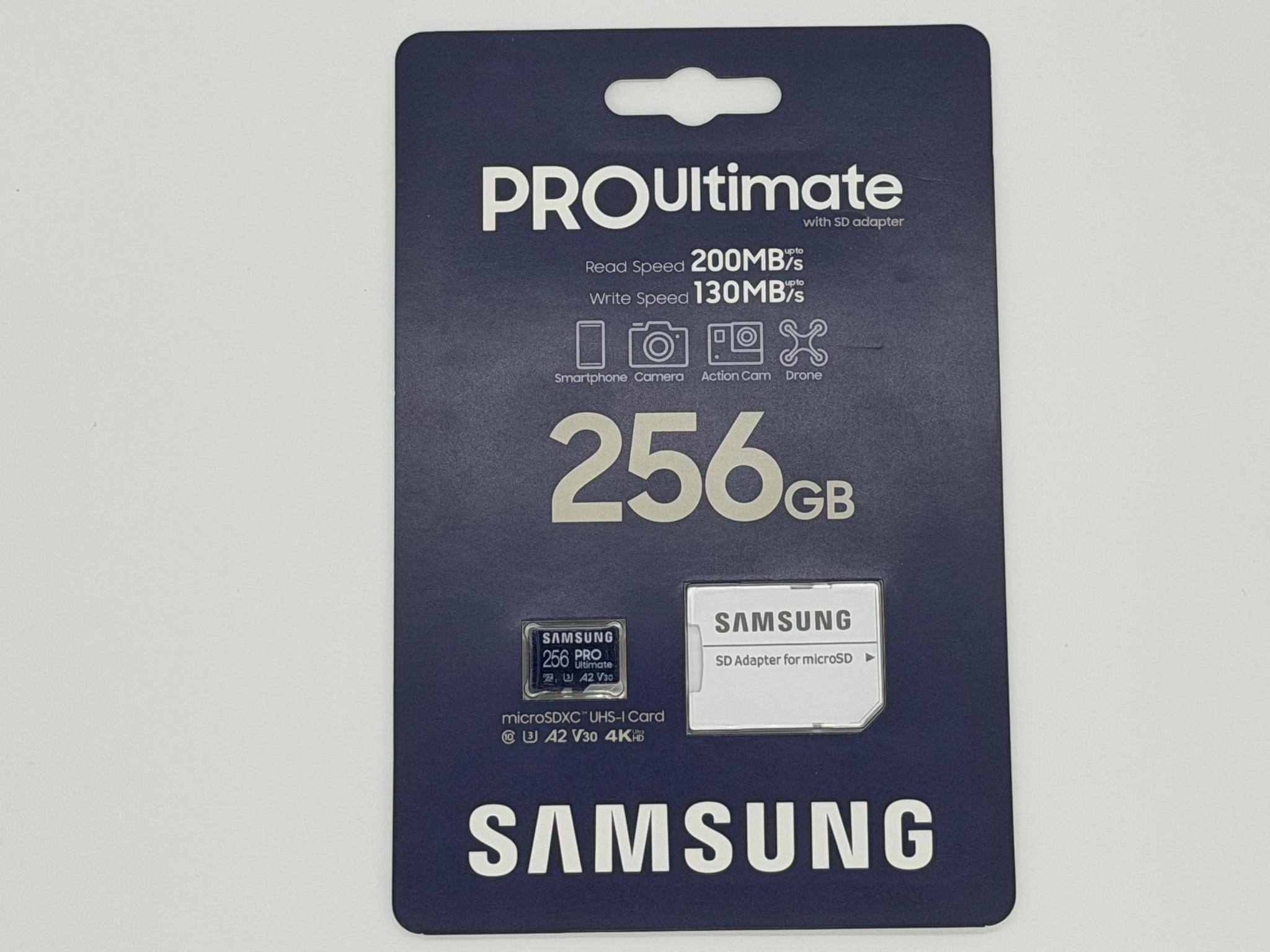 Samsung PRO Ultimate 256GB UHS I micro SDXC Card SD Adapter MB MY256SA WW
