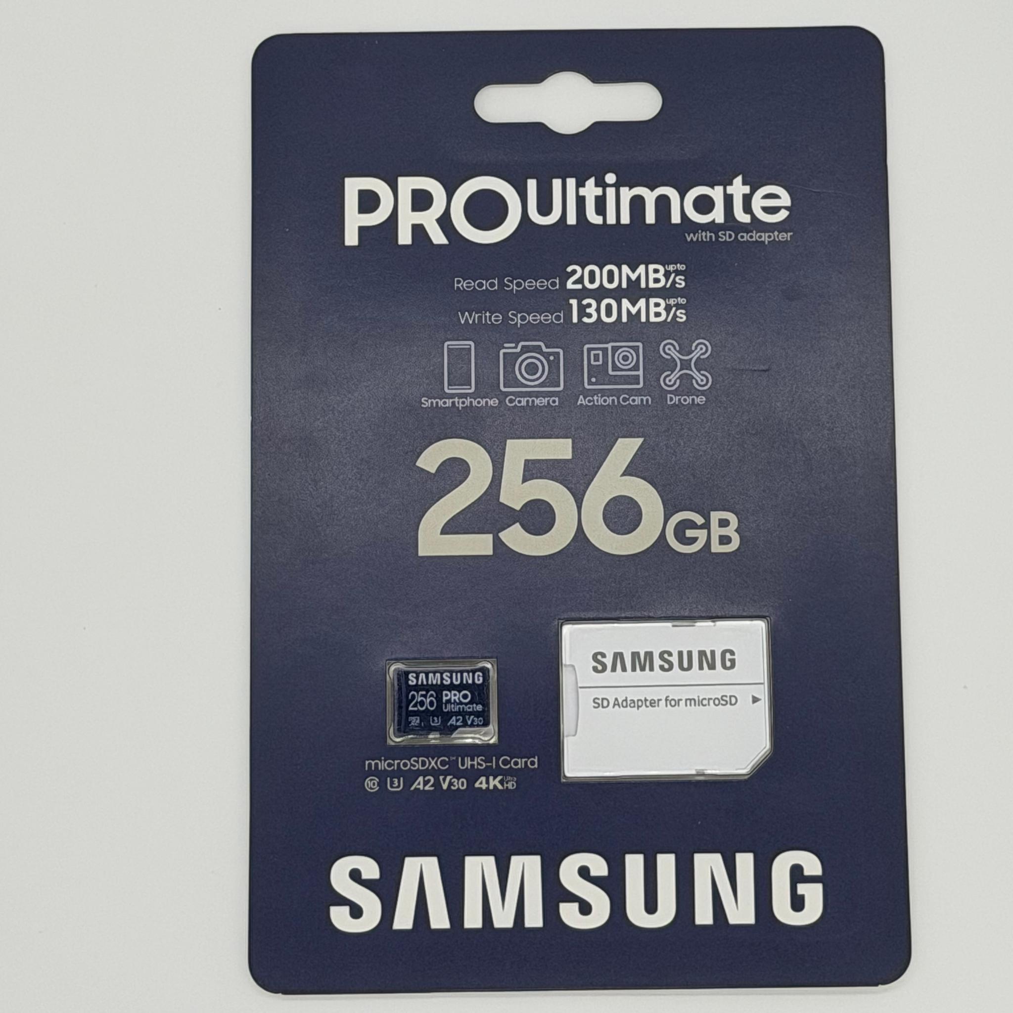 Samsung PRO Ultimate 256GB UHS I micro SDXC Card SD Adapter MB MY256SA WW