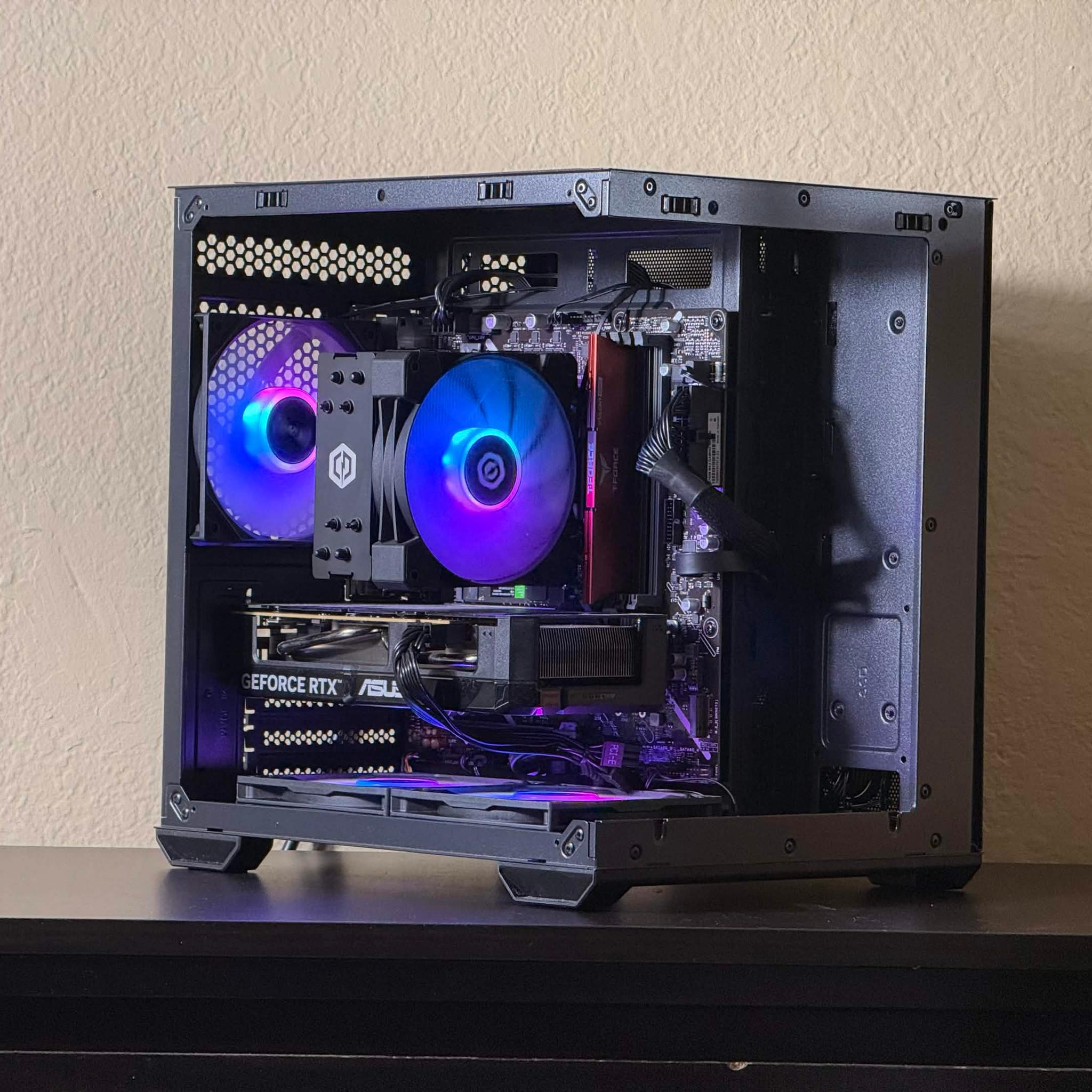 FREE SHIPPING 🖤🌈 Black RGB Gaming PC | RTX 5060 | Intel Core i5-14400F | 1TB NVME SSD | 16 GB DDR5