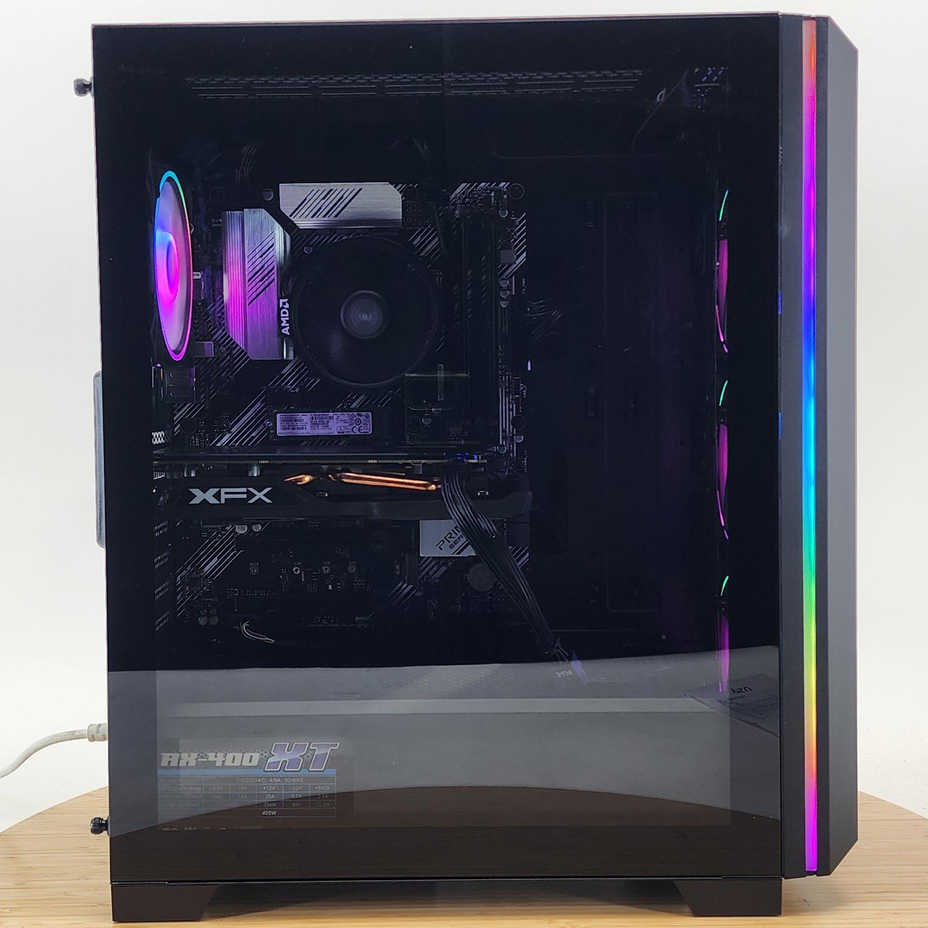 Gaming PC Ryzen 5 5600X 16GB RAM 256GB SSD RX 580 8GB Windows 11 Computer