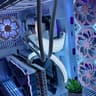 🌸Sakura‑Themed HYTE Y70 Snow White Build – RX 7800 XT, LCD AIO, 32GB DDR5🌸