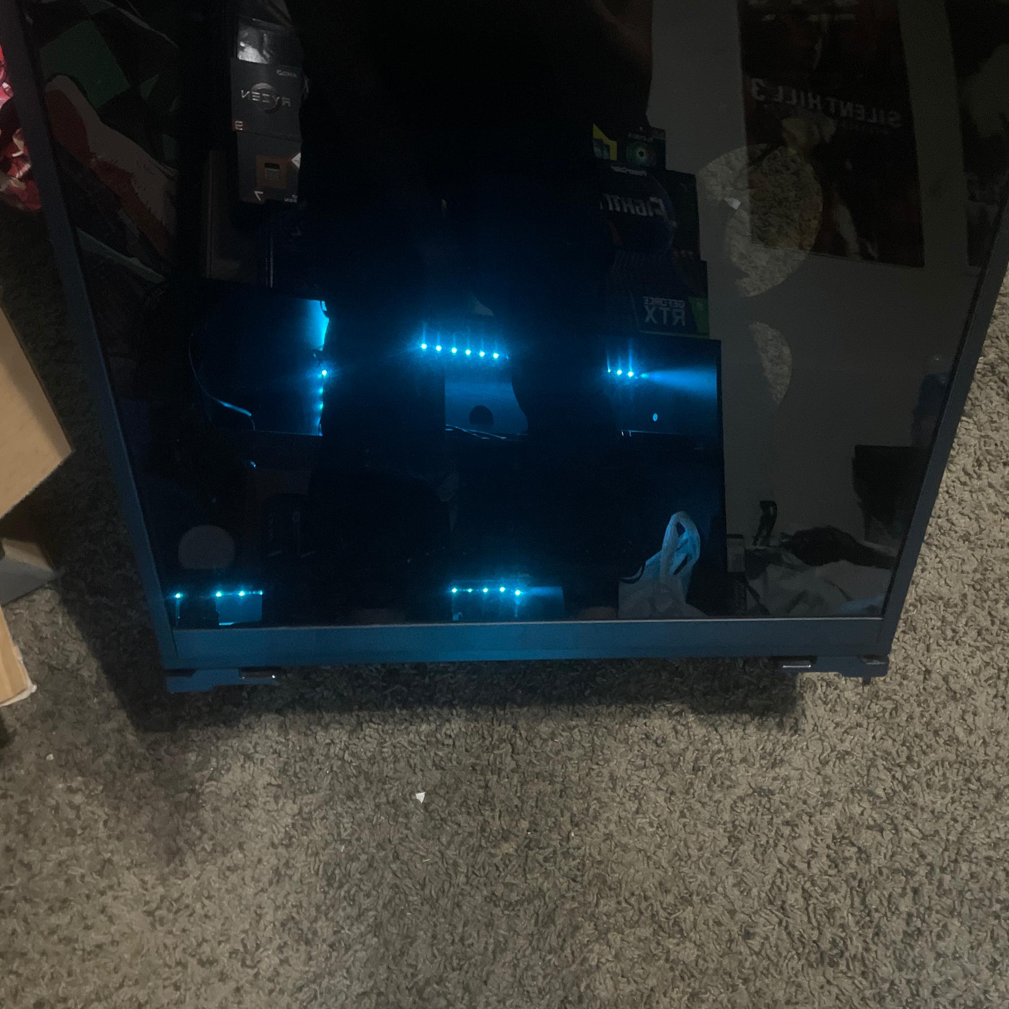 IN WIN & SKYTECH GAMING BLACK RED LED SECC ABS PC CASE