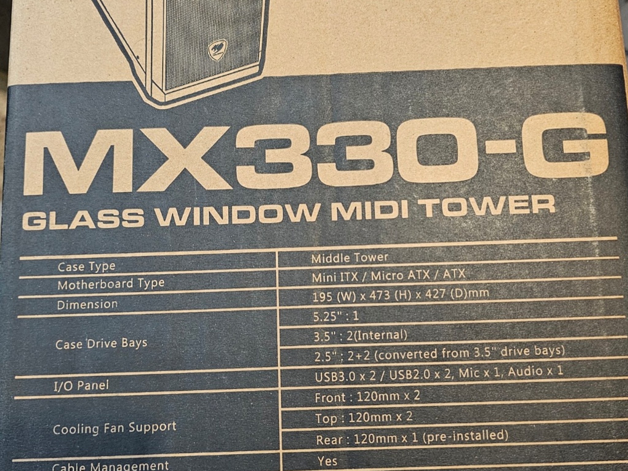 Cougar Glass Window Midi Tower