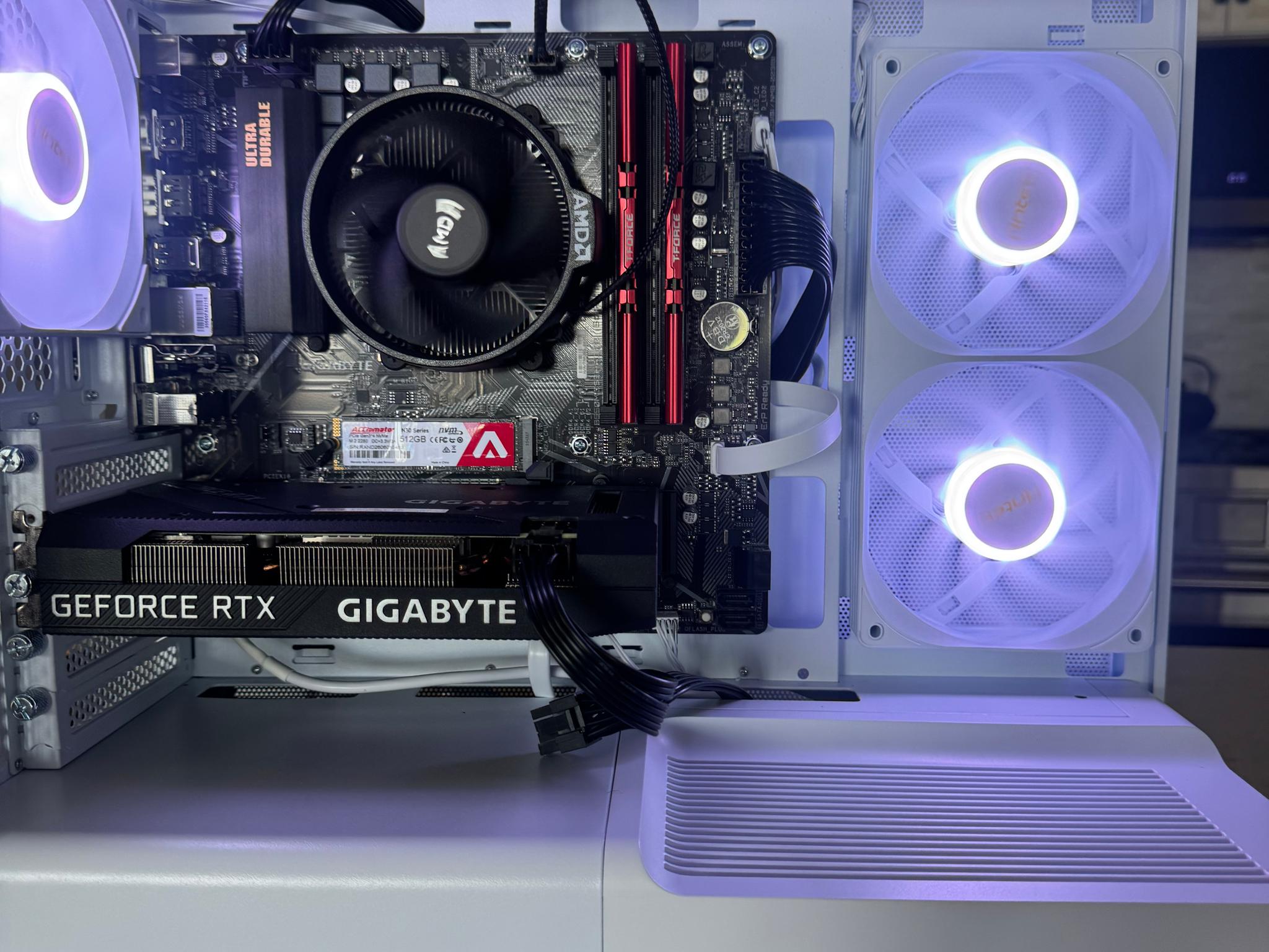 🎮 All-White RGB Gaming PC | RTX 3060 | Ryzen 5 5500 | 16GB | 512GB SSD