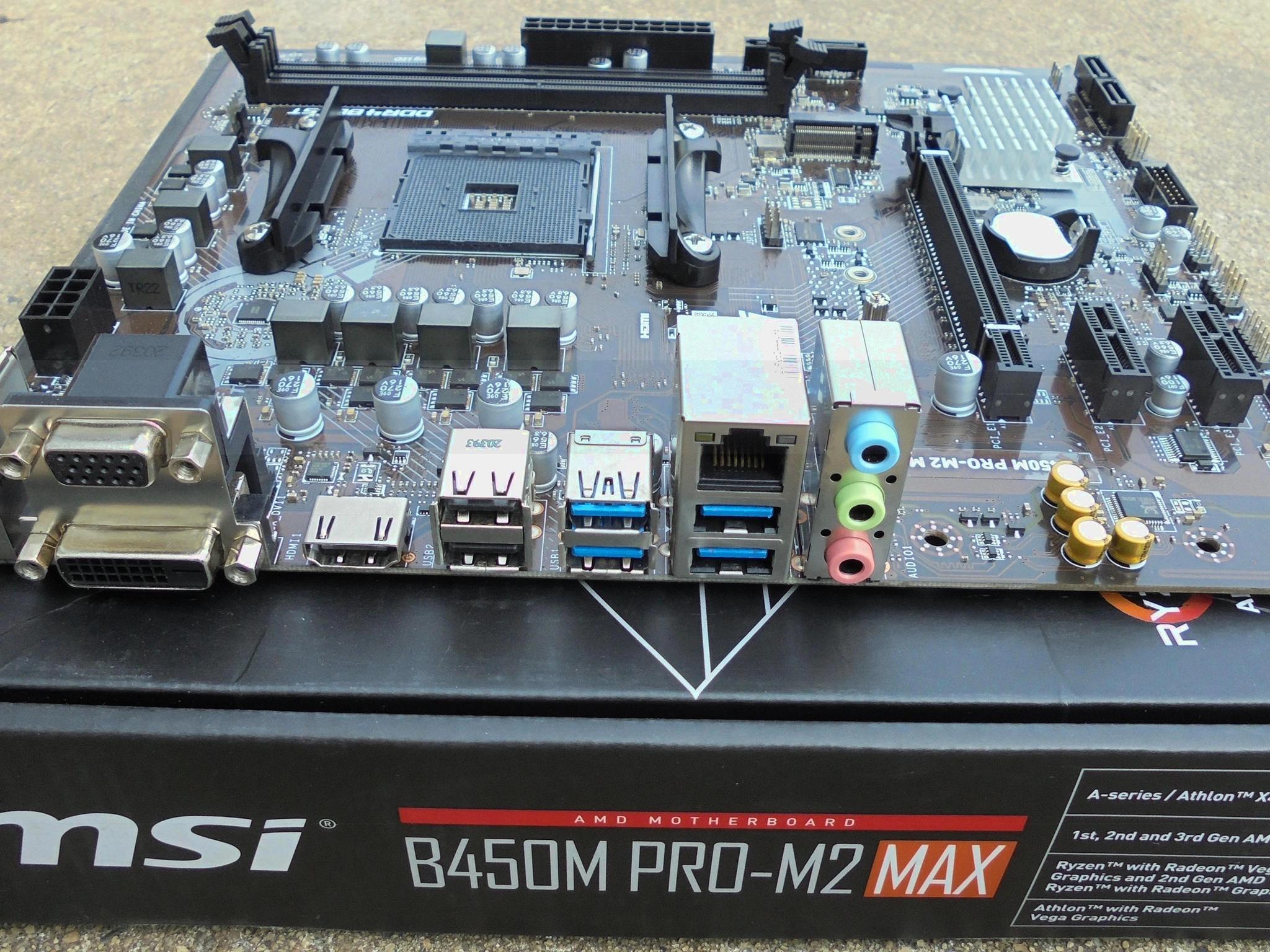 MSI B450M PRO-M2 MAX Micro ATX AM4 Motherboard