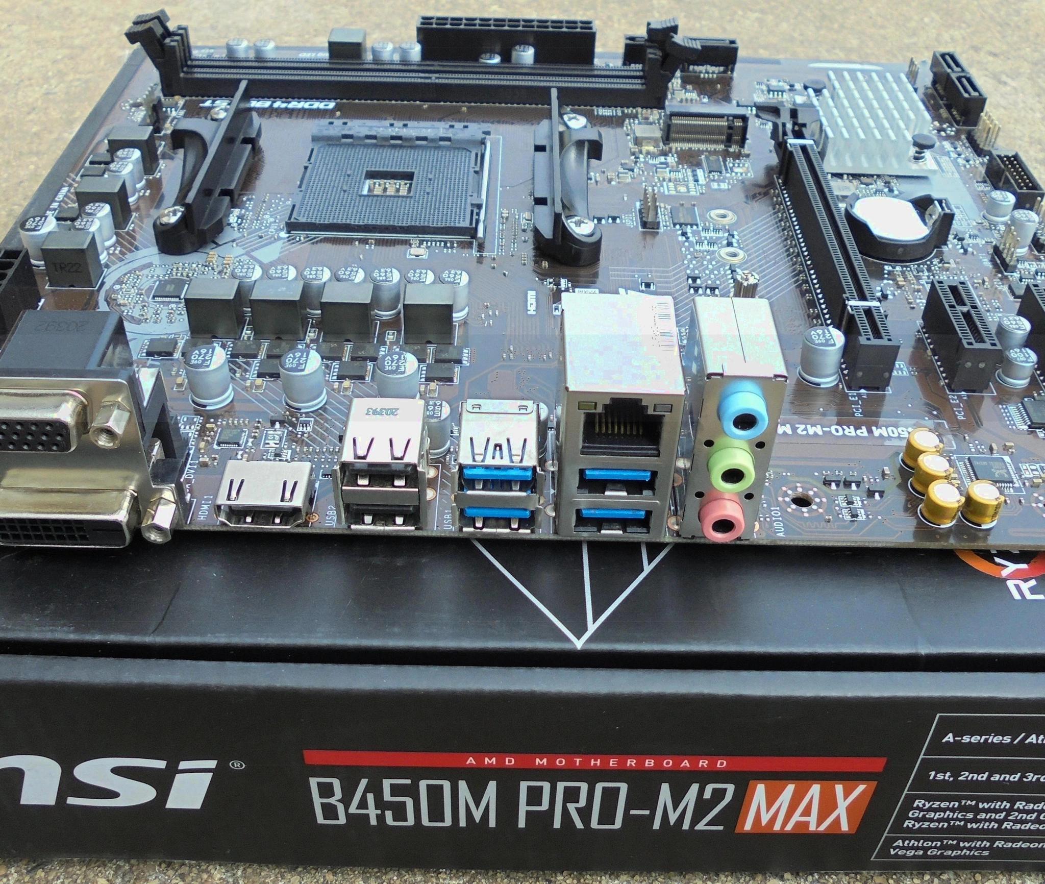 MSI B450M PRO-M2 MAX Micro ATX AM4 Motherboard
